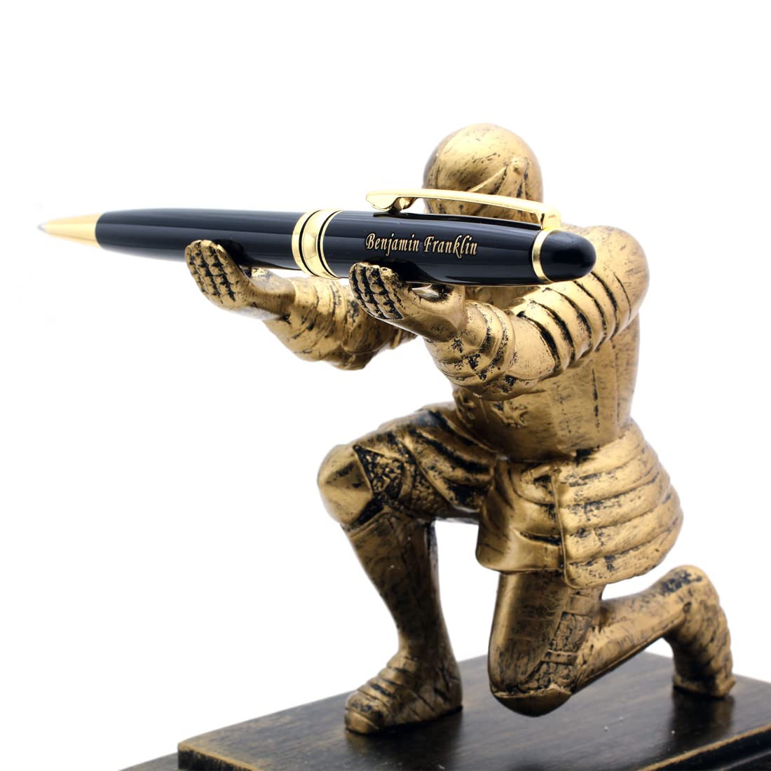 Sotania Free Engraving – Personalized Roller Ballpoint Pen, Refillable Black Ballpoint Pen with