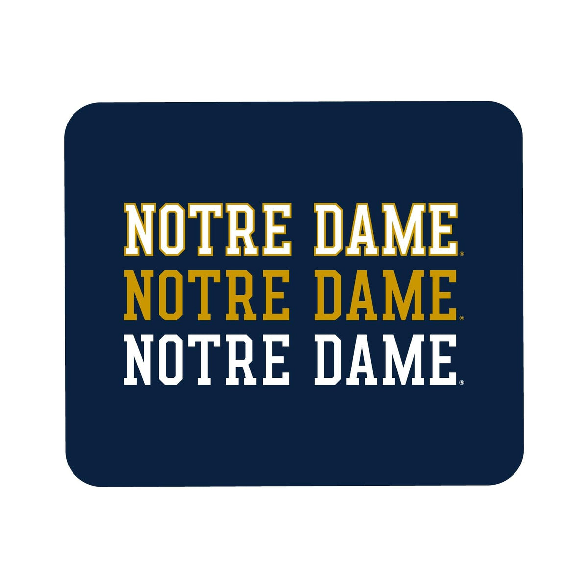 Mouse Pad, Fabric, University of Notre Dame Standard/Triple Wordmark