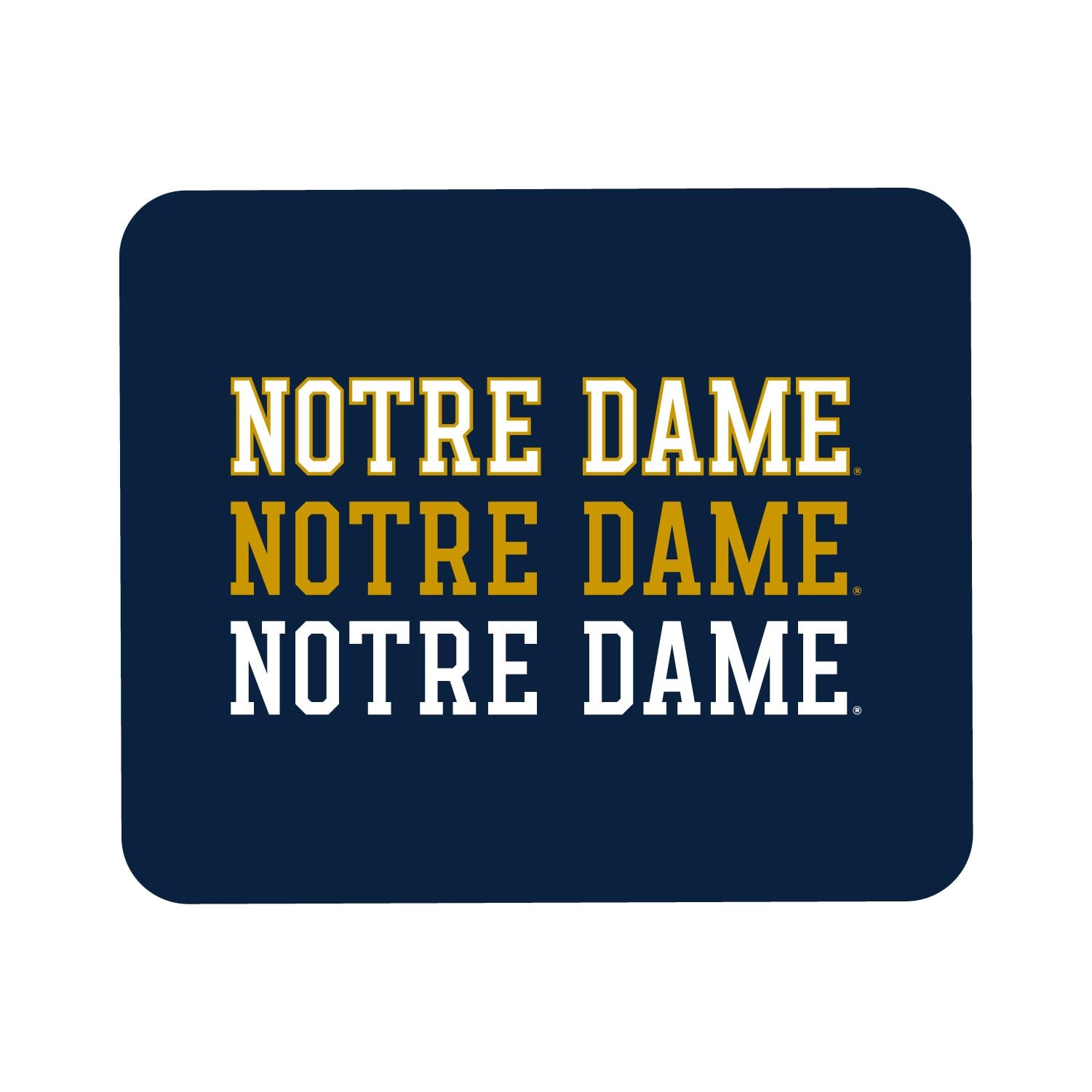 Mouse Pad, Fabric, University of Notre Dame Standard/Triple Wordmark