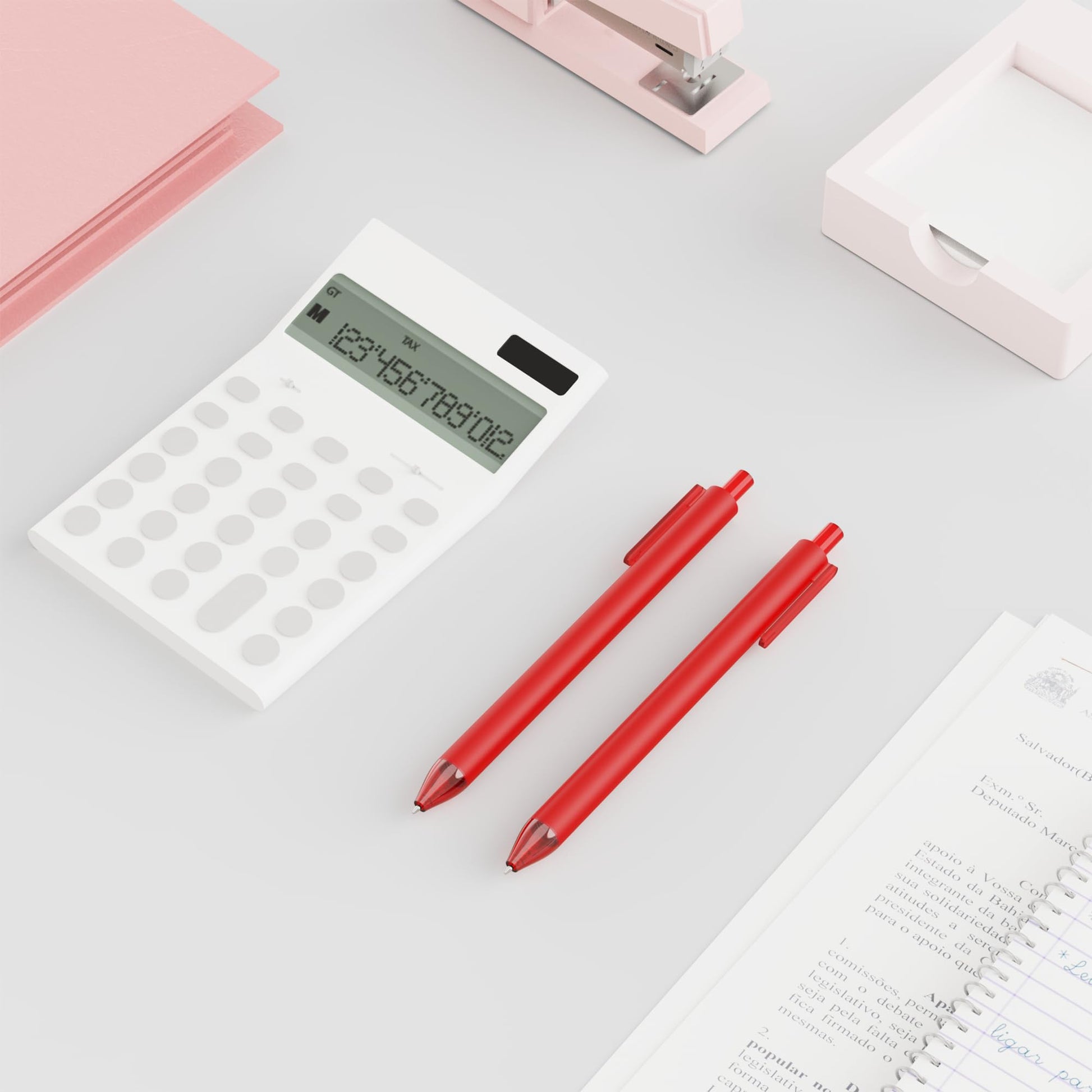 deegtran Pens Bulk, 50 Pack Smooth Red Ink Ballpoint Pens, Wholesale Retractable Pens, No Bleed