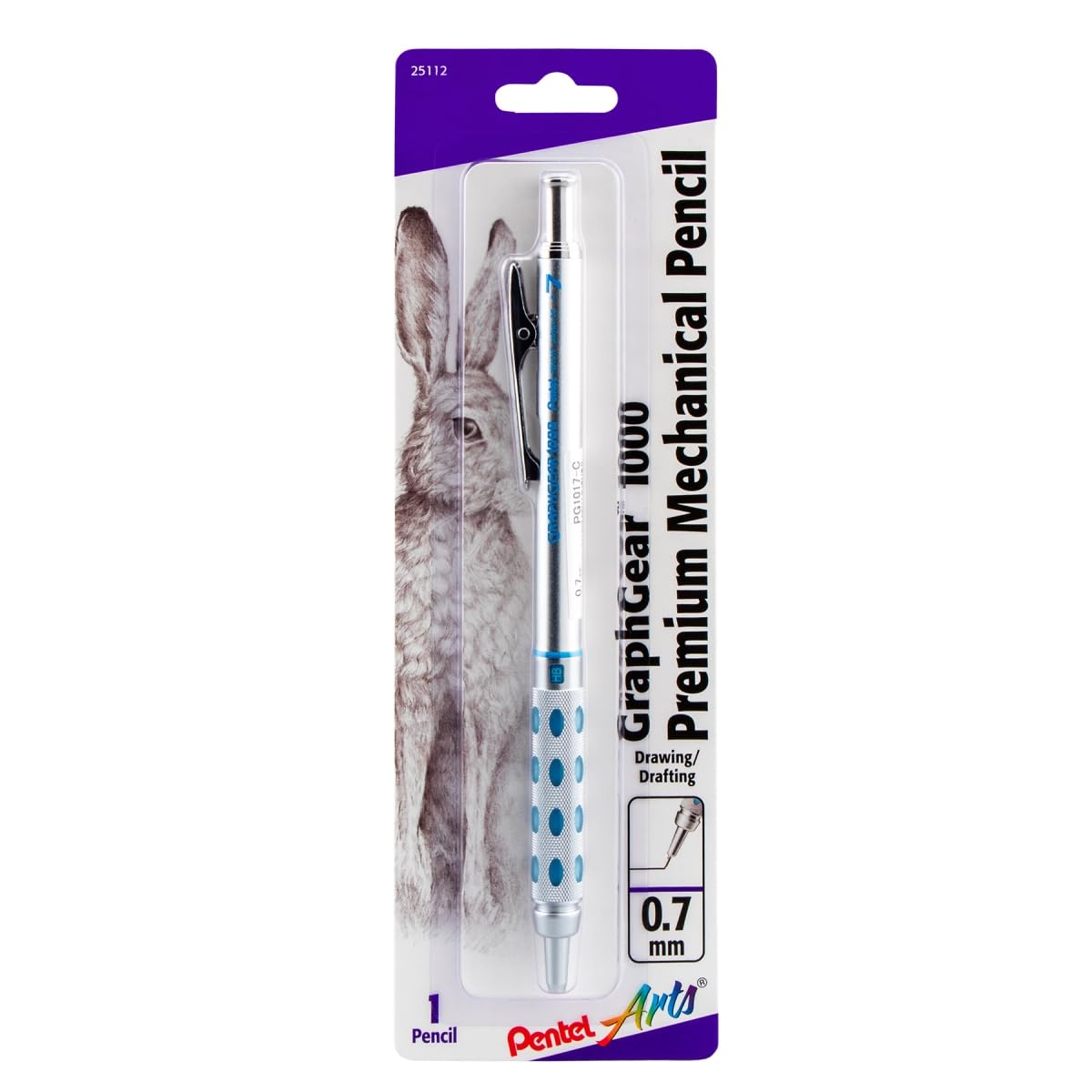 Pentel Arts GraphGear 1000 0.7mm Premium Mechanical Pencil (PG1017CPABP), Blue