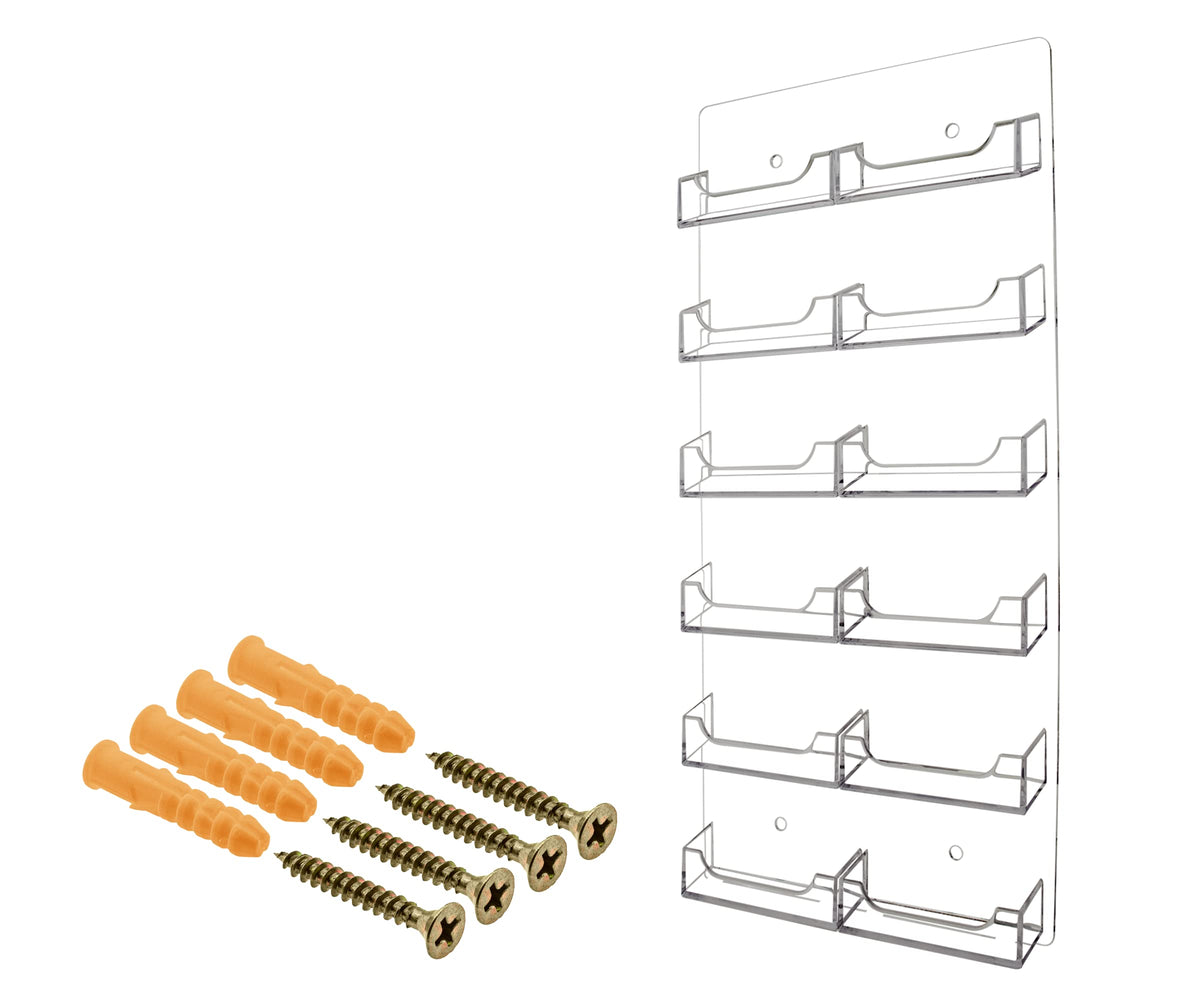 Marketing Holders Hanging Business Card Holder with Hardware for 3.5" x 2" Clear Acrylic