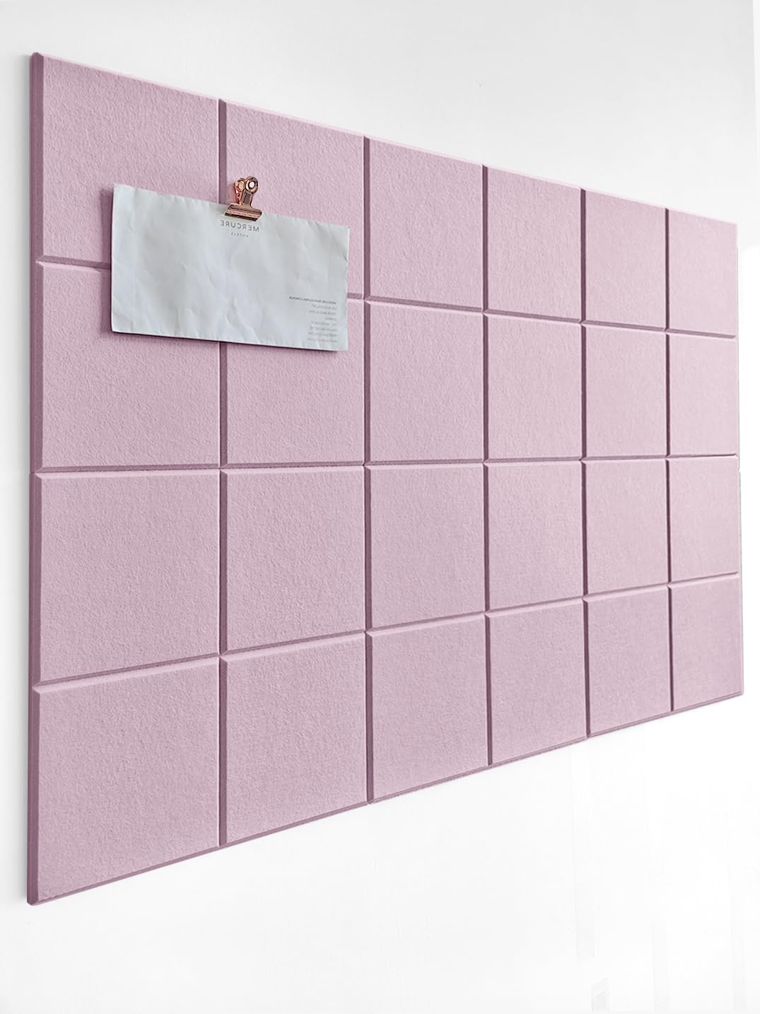 DECORITA Felt Bulletin Board- Cork Board Tiles Alternative - 6 Pack Square Felt Wall Tiles with