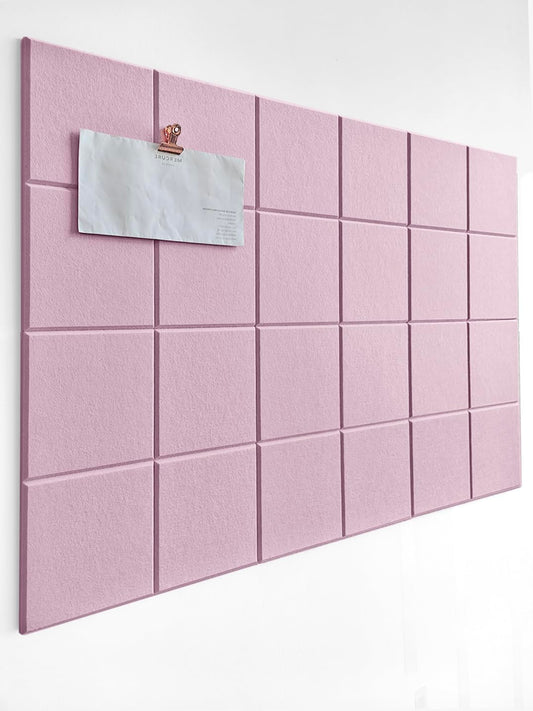 DECORITA Felt Bulletin Board- Cork Board Tiles Alternative - 6 Pack Square Felt Wall Tiles with
