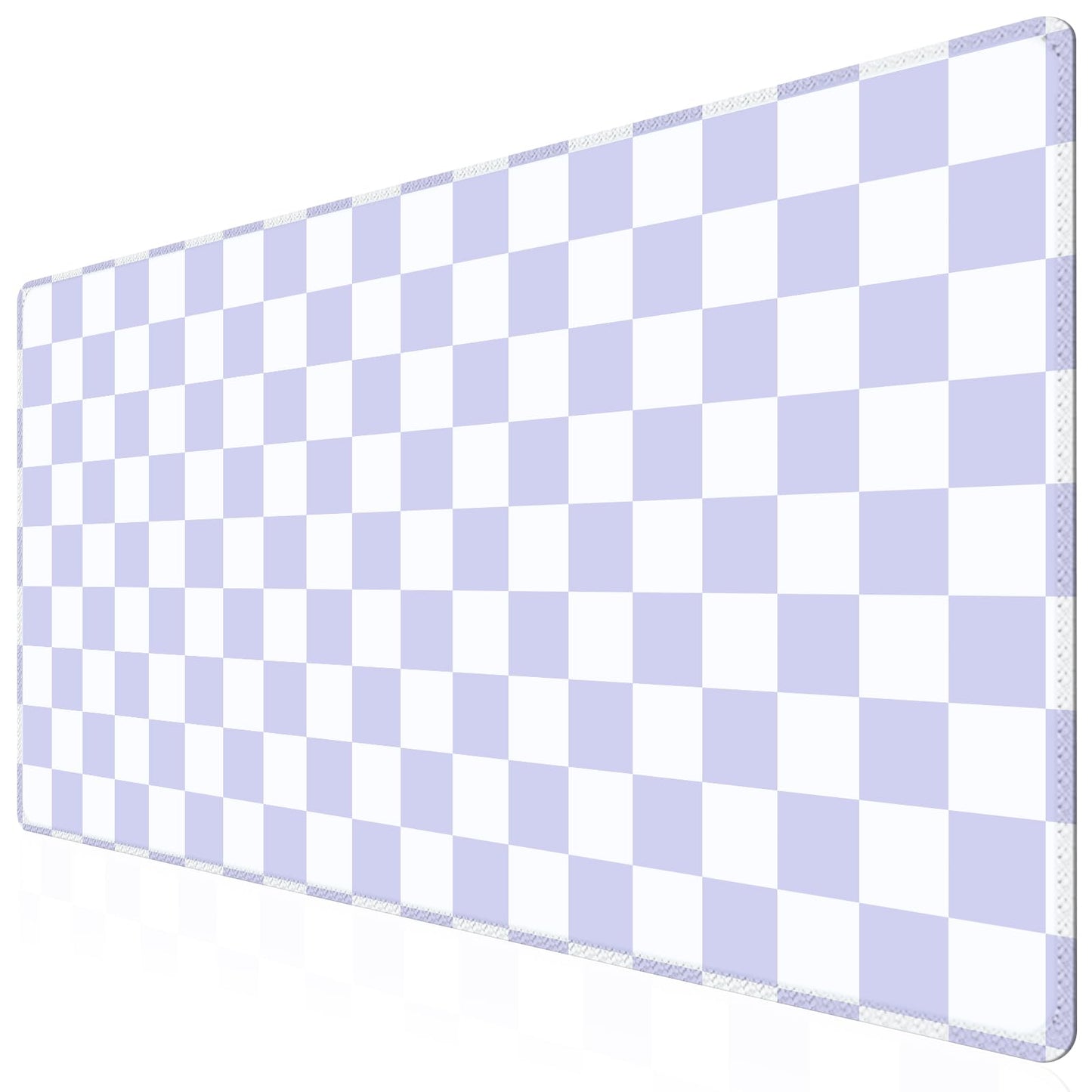 iCasso Desk Pad Mat, Cute Desk Matt for Desktop, Purple Checkered