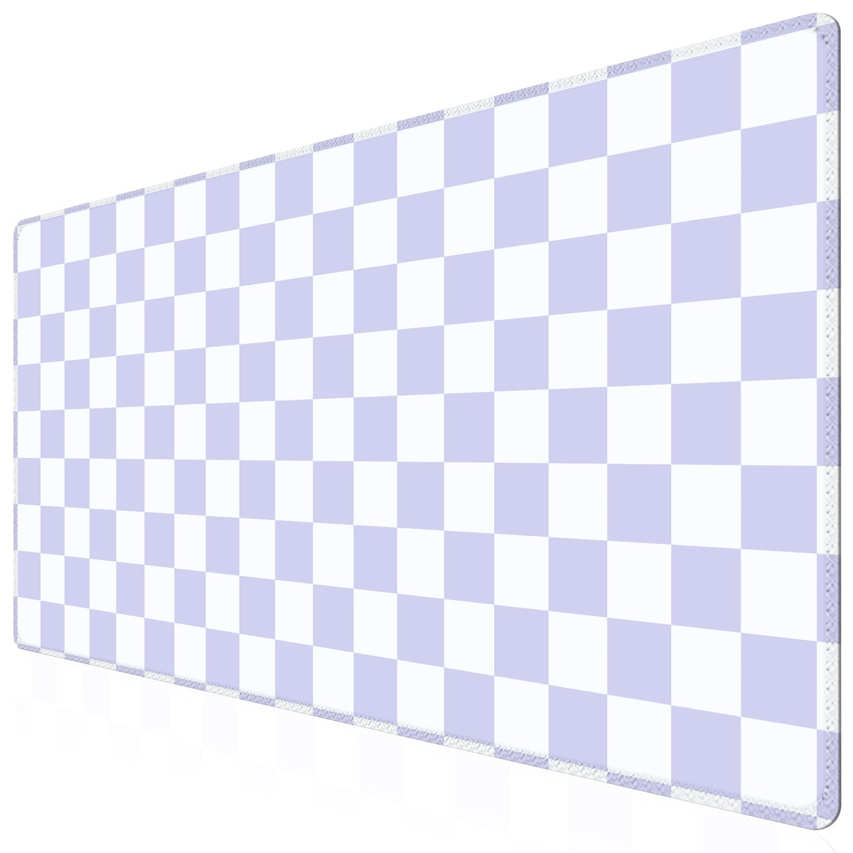 iCasso Desk Pad Mat, Cute Desk Matt for Desktop, Purple Checkered