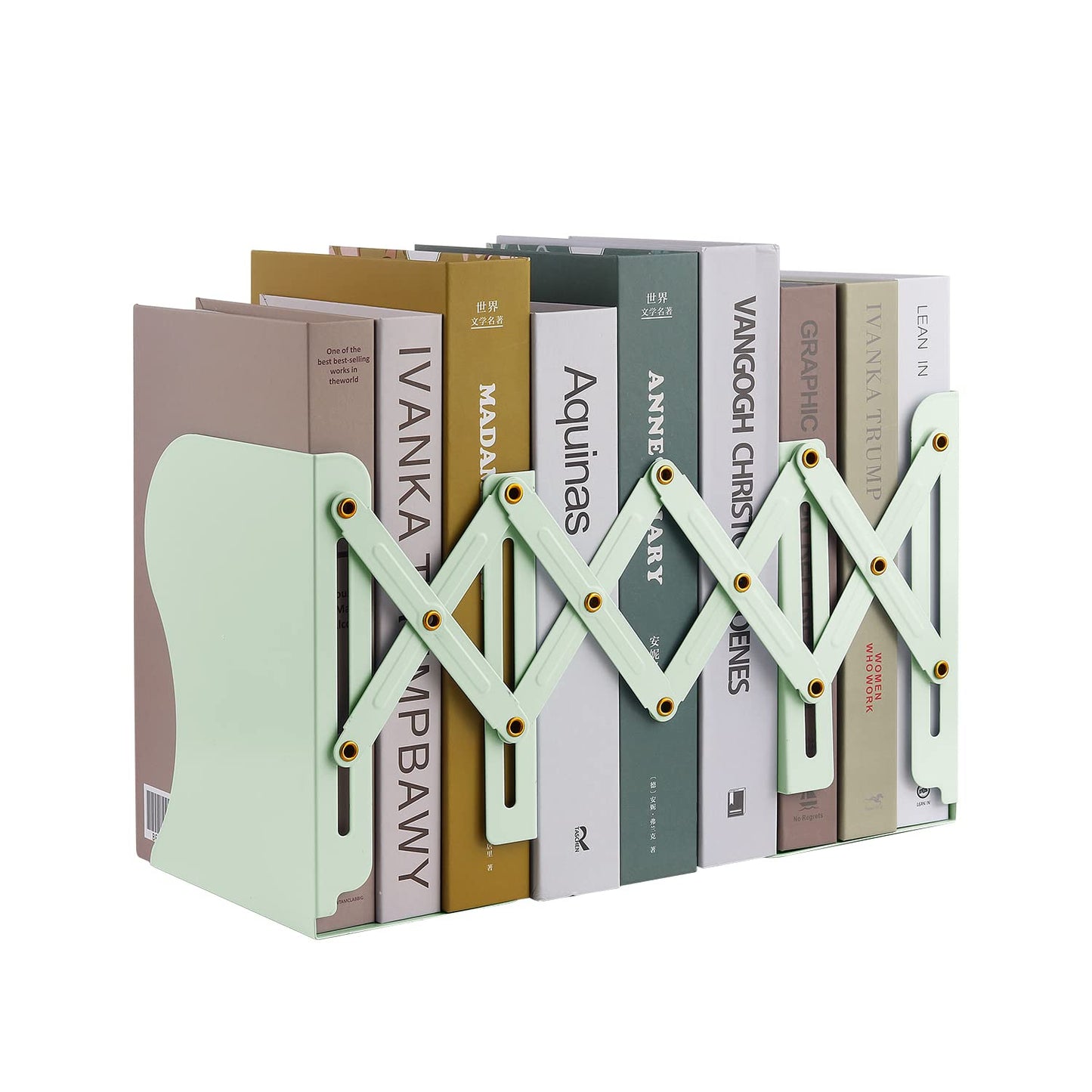 MSDADA Adjustable Bookends, Book Ends for Heavy Books, Expandable Book Organizer for Desk, Shelf