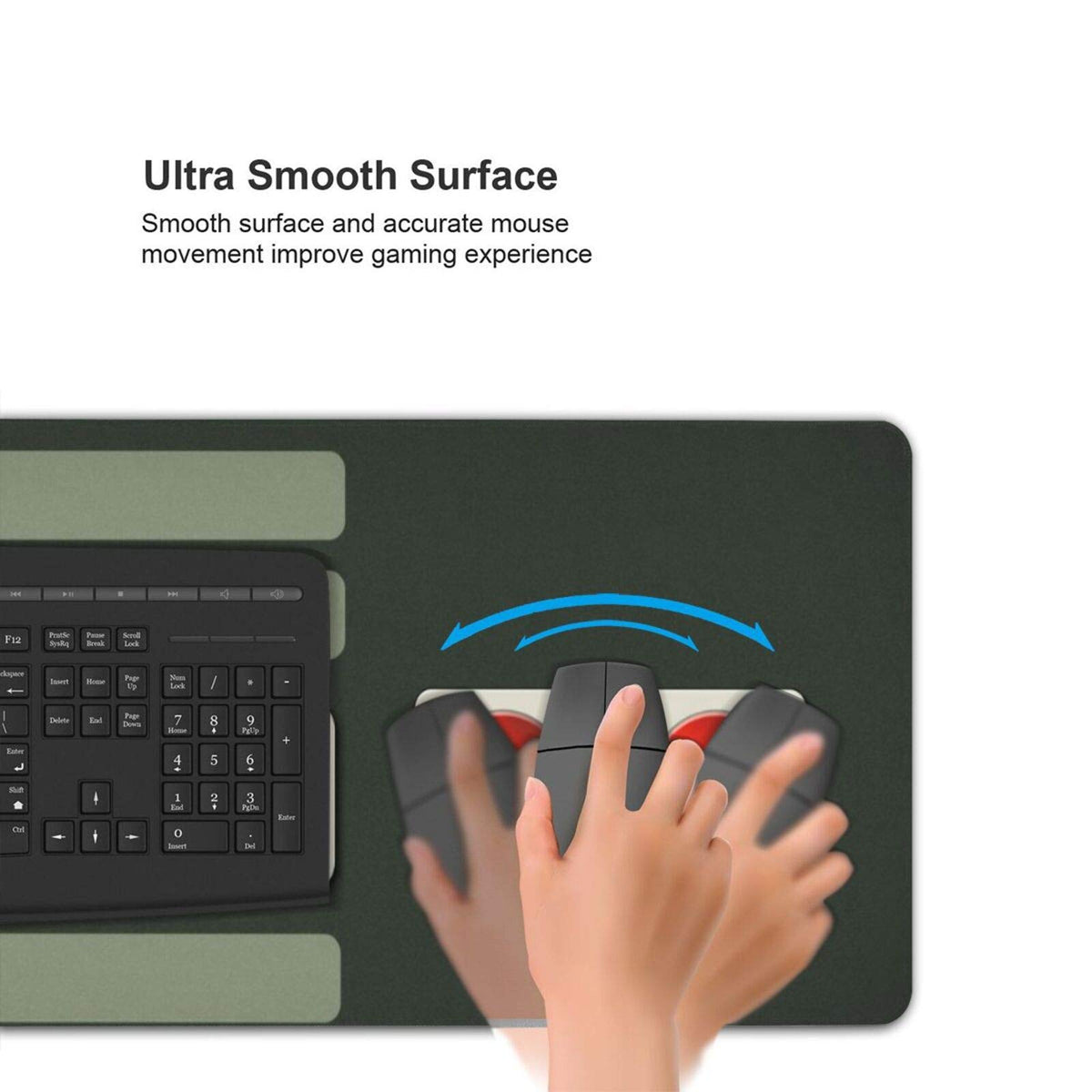 Game Console Buttons Extended Gaming Mouse Pad, Thick Large Computer Keyboard Mouse Mat, Non-Slip