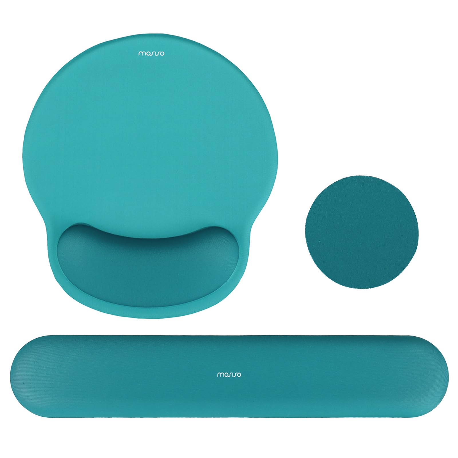 MOSISO Wrist Rest Support for Mouse Pad&Keyboard Set, Teal Green