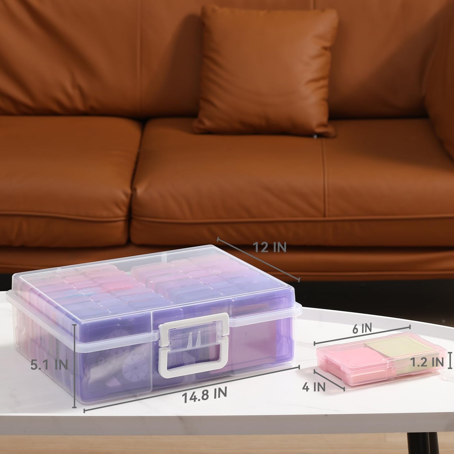 novelinks Photo Storage Boxes with Handle, Photo Organizers and Storage