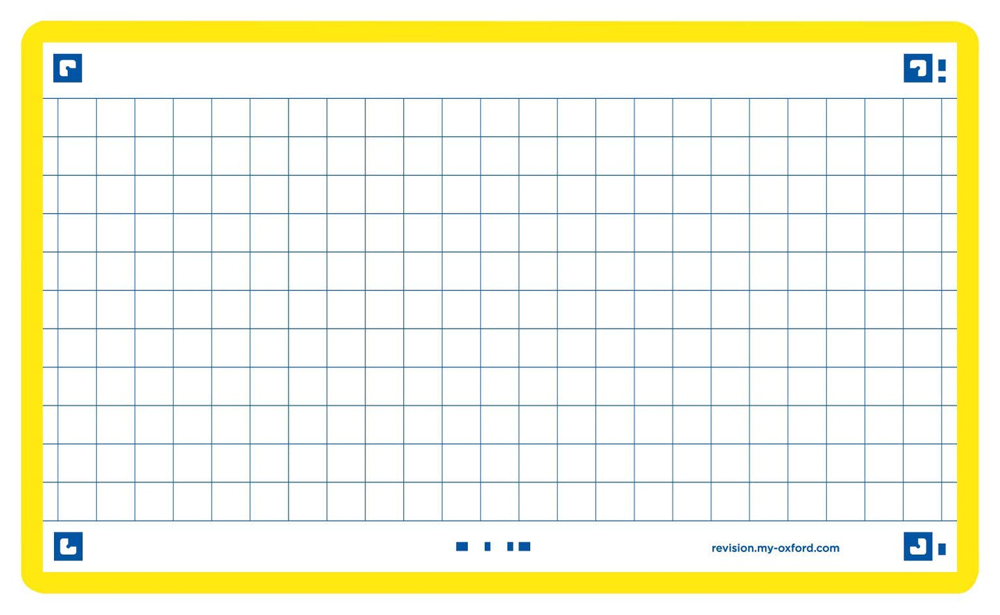 Flash Cards by Oxford, Squared with Yellow Frame, Pack of 80 Cards, 7.5x12.5cm Size 400133871