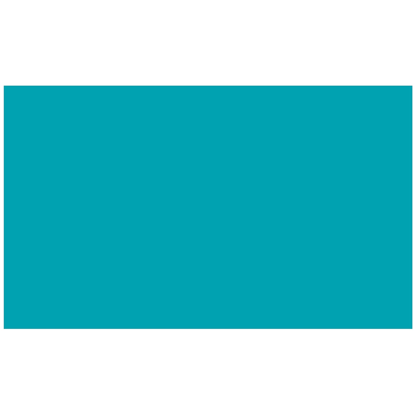 Colonial Cards: 150 Color Cardstock 3" x 5" Index Cards, Teal, Unruled