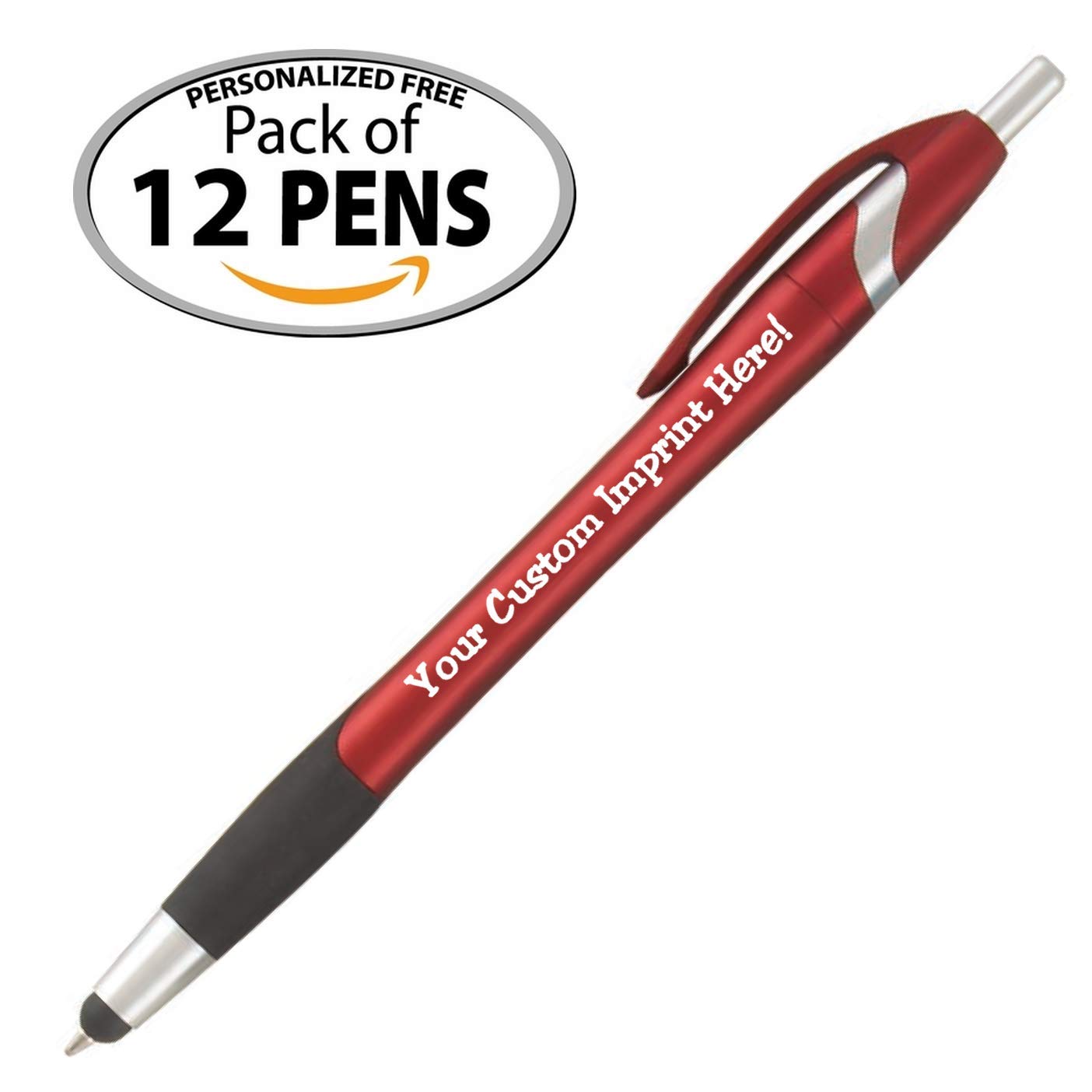 ExpressDesigns™ Personalized Pen with Stylus - The Glide -Click action Custom - Black writing ink
