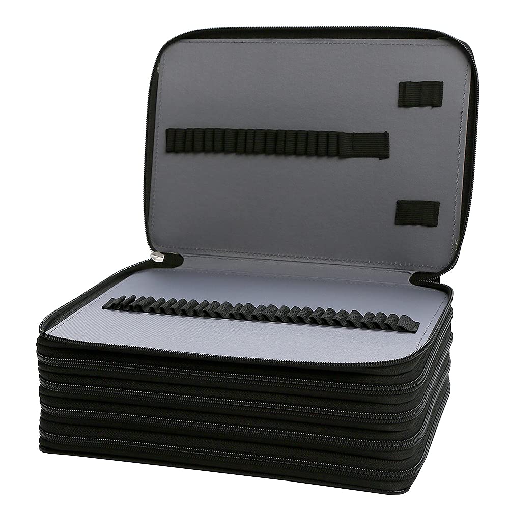 Lbxgap Rose Pencil Organizer - 252 Slot Case with Zipper for Watercolor Pens, Markers & More