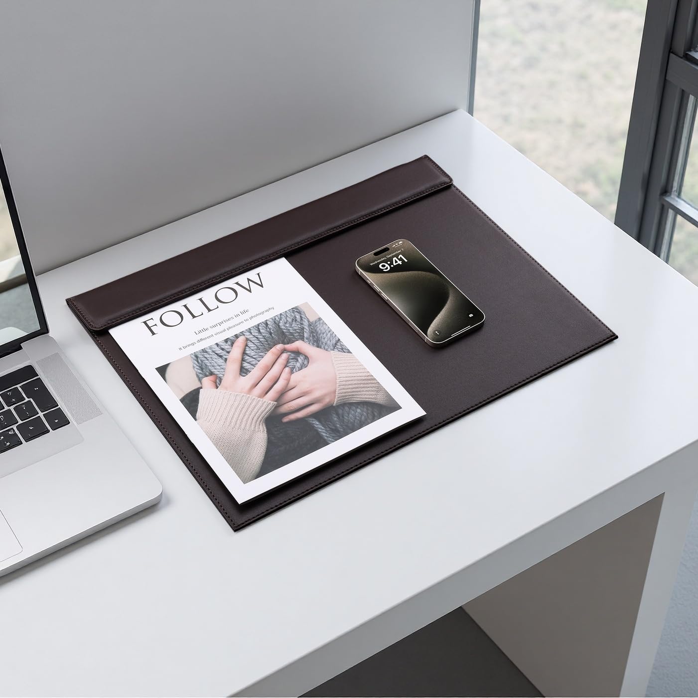 KINGFOM 18''x14'' Large Rectangle A3 Desk Writing & Drawing Desk Pad &Board Table Protector Mat