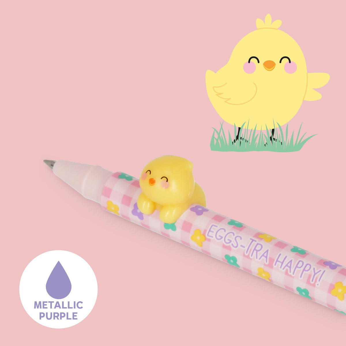 Legami Set of 2 Lovely Friends Hoppy Easter Limited Edition Gel Pens Removable and Reusable