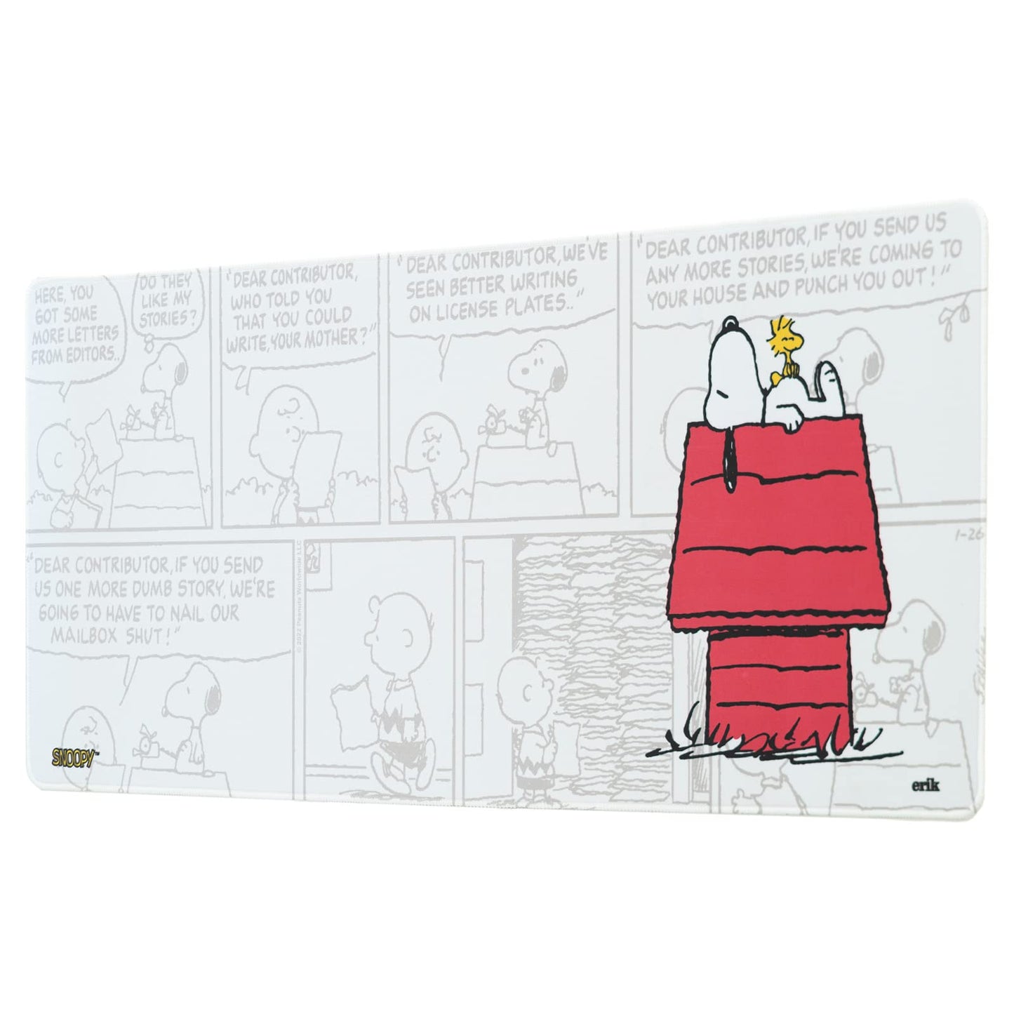 Grupo Erik Snoopy XXL Mouse Mat - Desk Pad - 31.5" x 13.78" Non-Slip Rubber Base Mouse Pad, Gaming