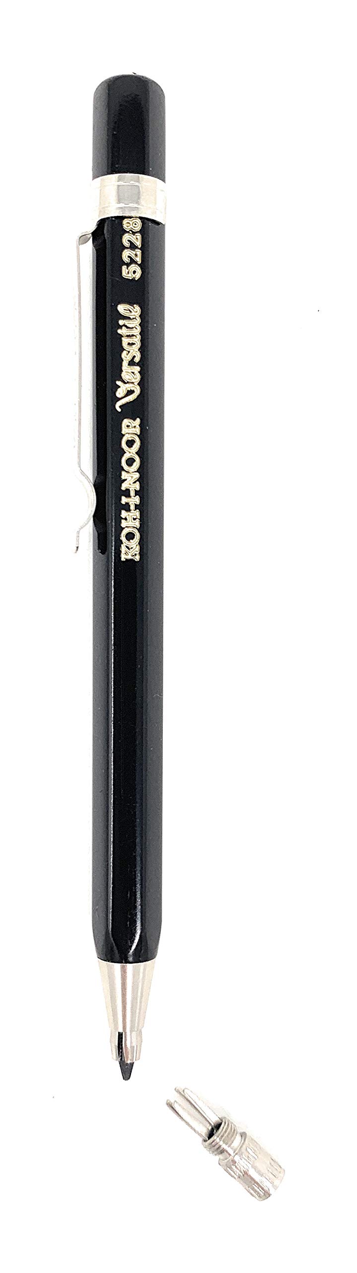 KOH-I-NOOR 5228CL Short Mechanical Pencil Metal Set of 2 Black