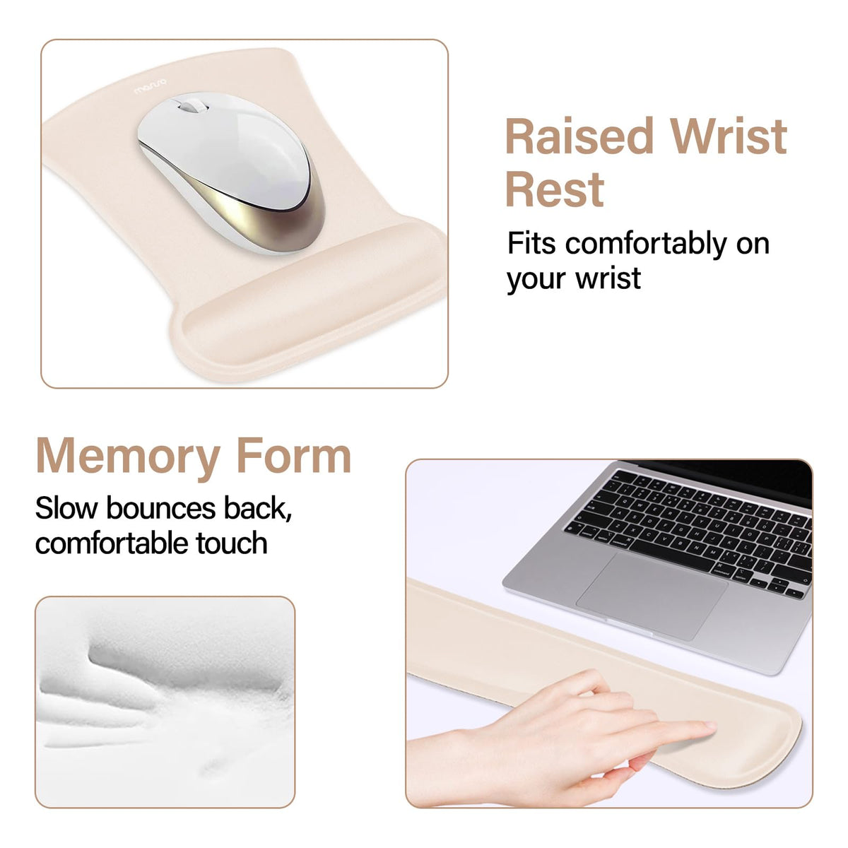 MOSISO Keyboard Mouse Pad Set, Large Gaming Mousepad&Keyboard Wrist Rest