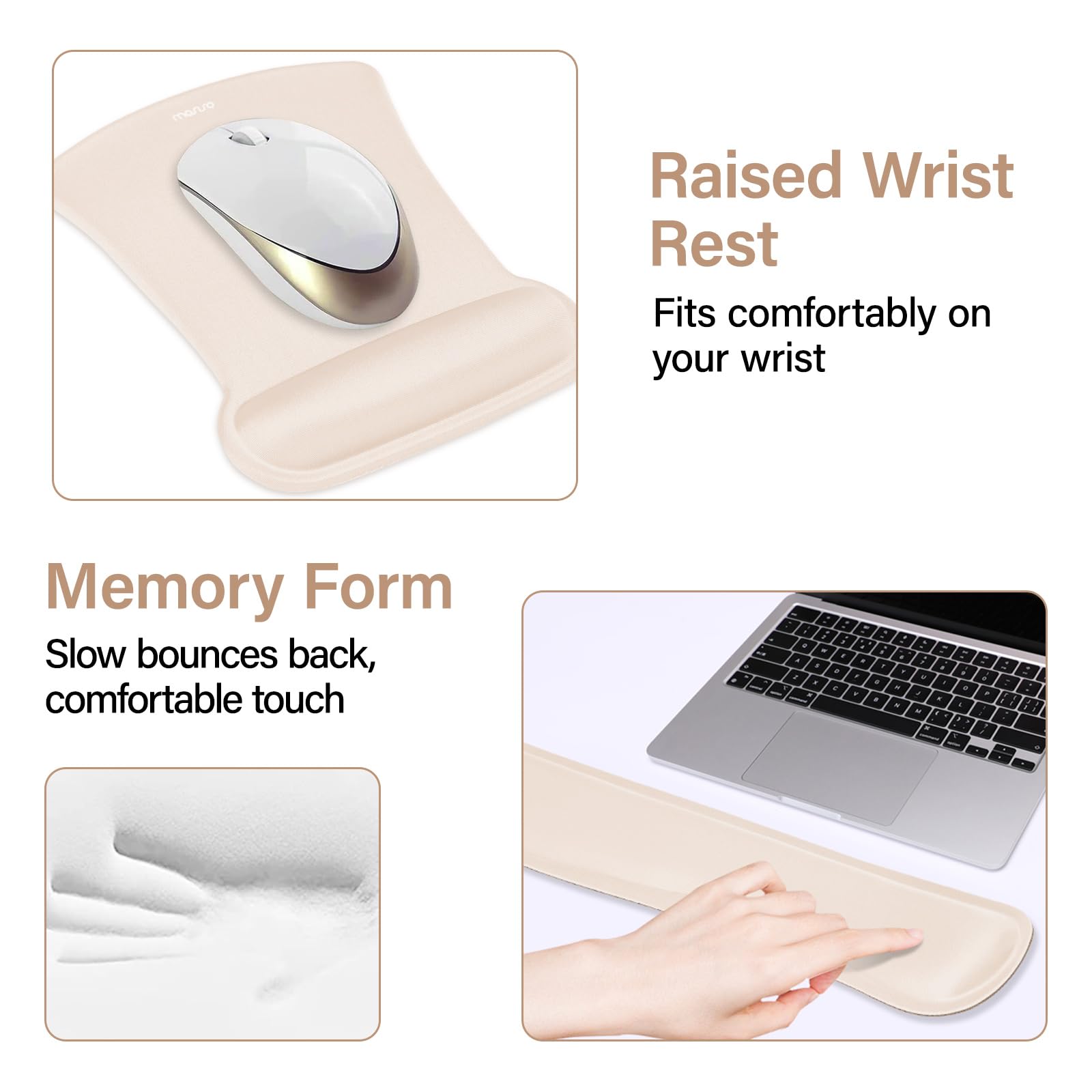 MOSISO Keyboard Mouse Pad Set, Large Gaming Mousepad&Keyboard Wrist Rest