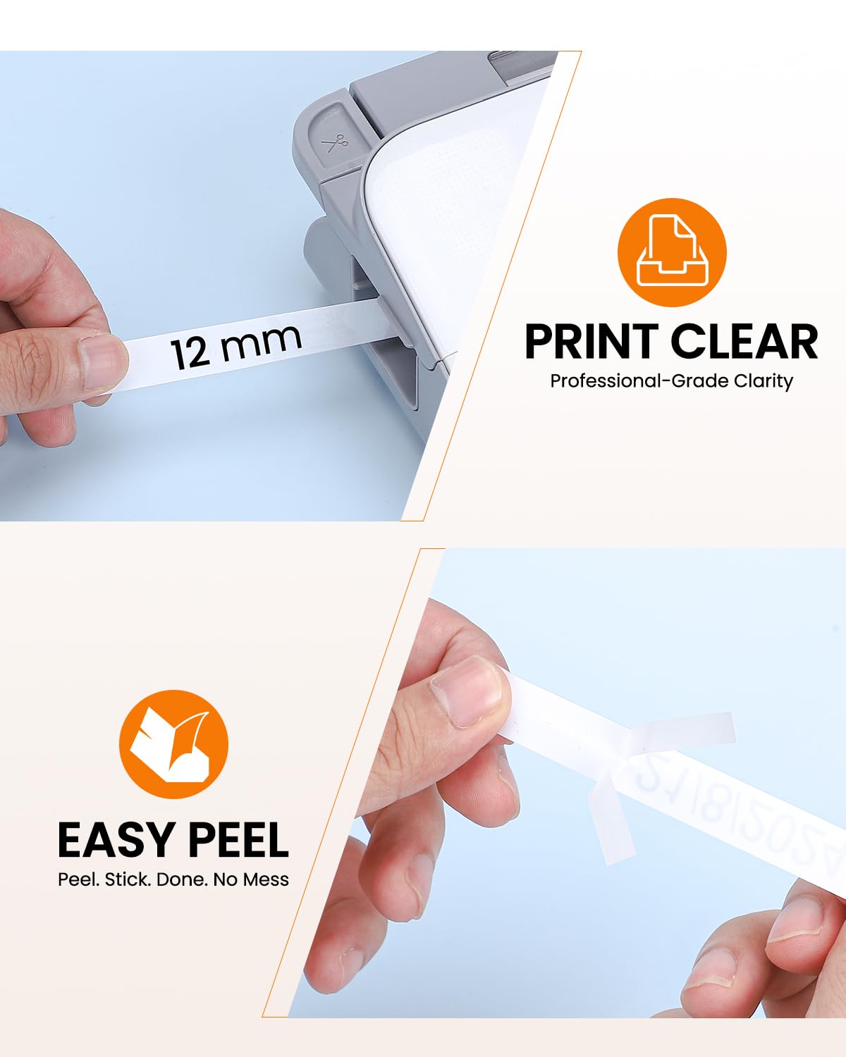 Oozmas Tz Tape 12mm 0.47 Inch Laminated White TZe-231 Compatible Brother