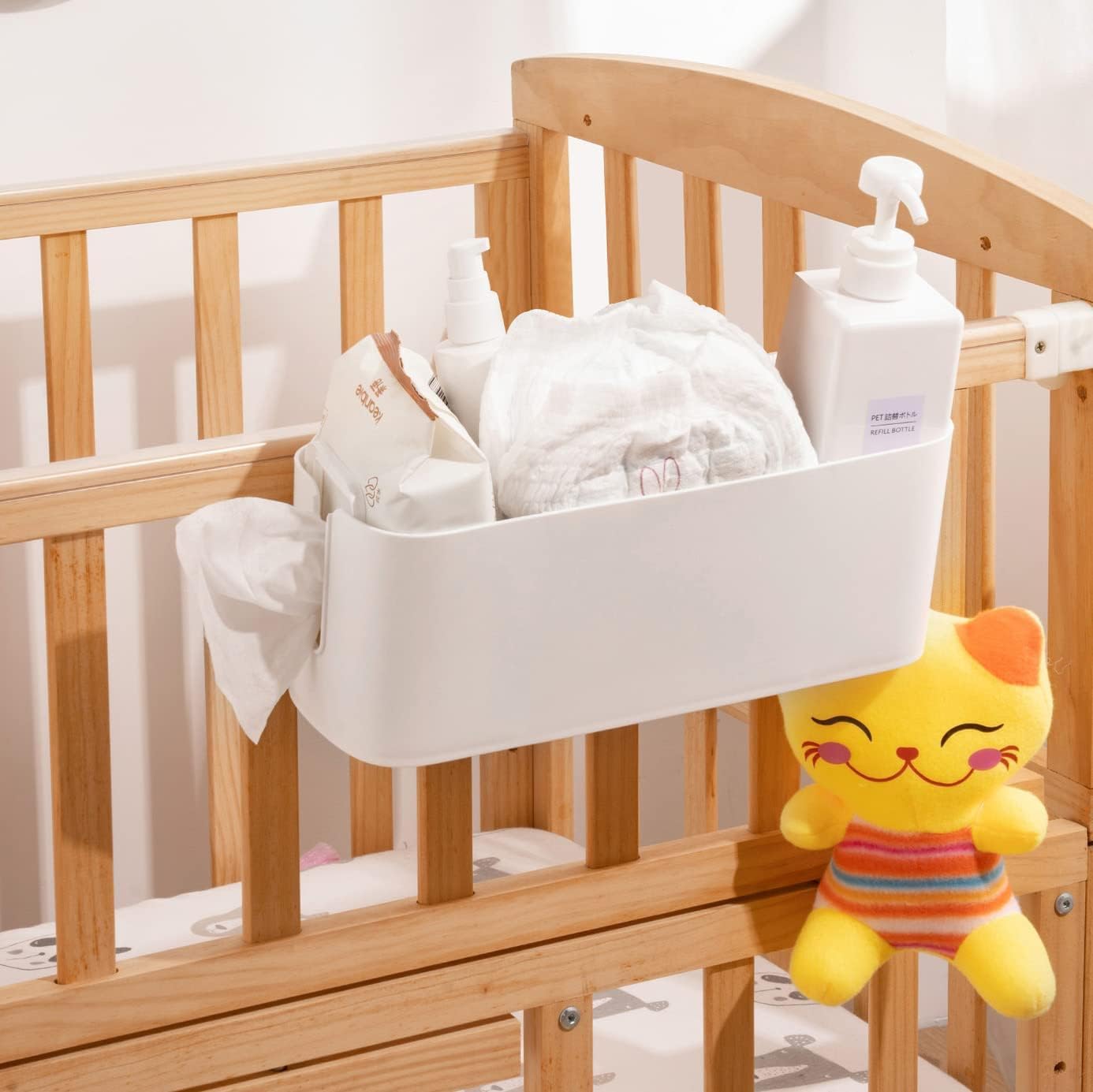 HYOATREA Bedside Caddy Organizer Hanging Storage Shelf Top Bunk Bed Accessories for Dorm Room Baby