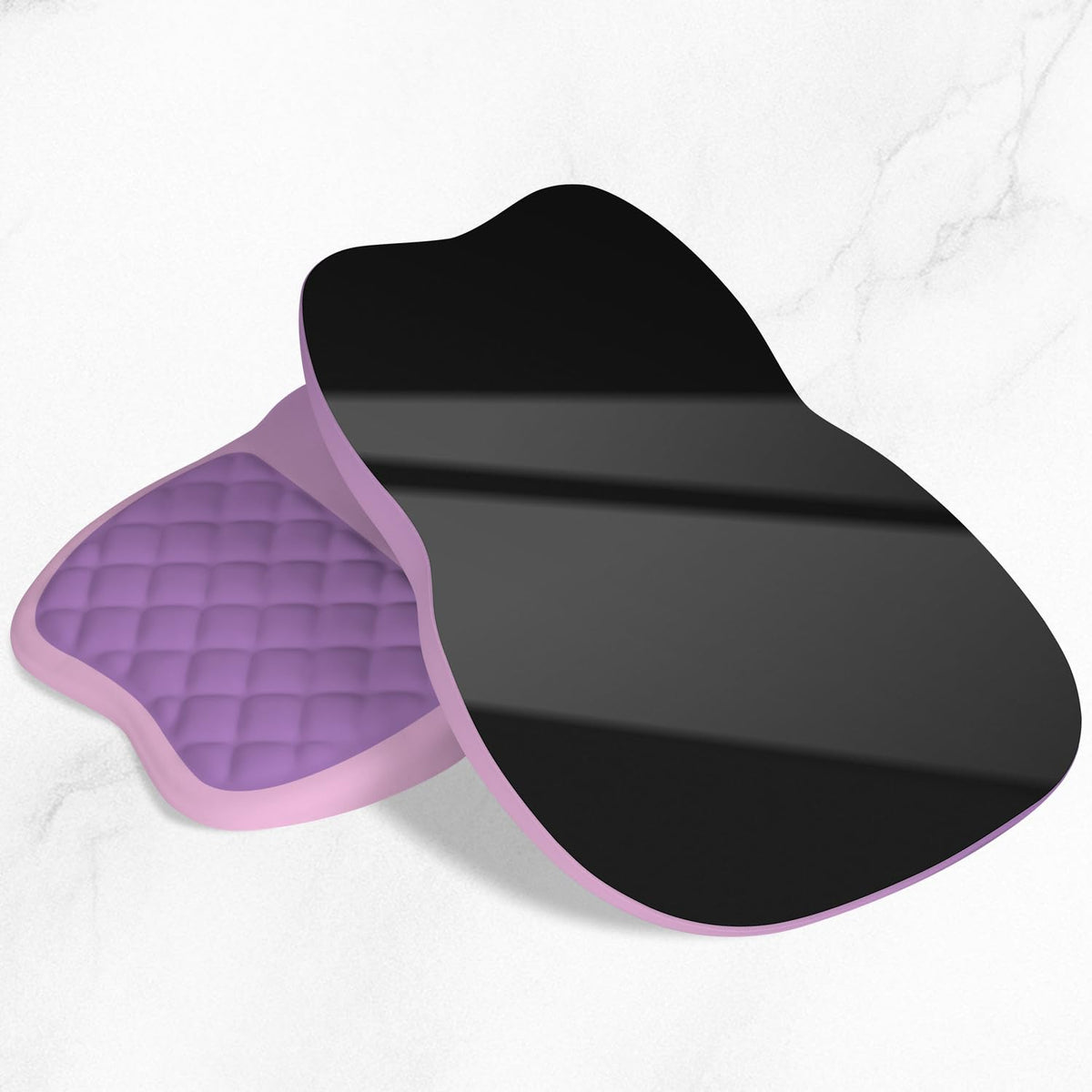 ITNRSIIET Ergonomic Mouse Pad Wrist Support with Memory Foam Massage Bulge & Non-Slip PU Base