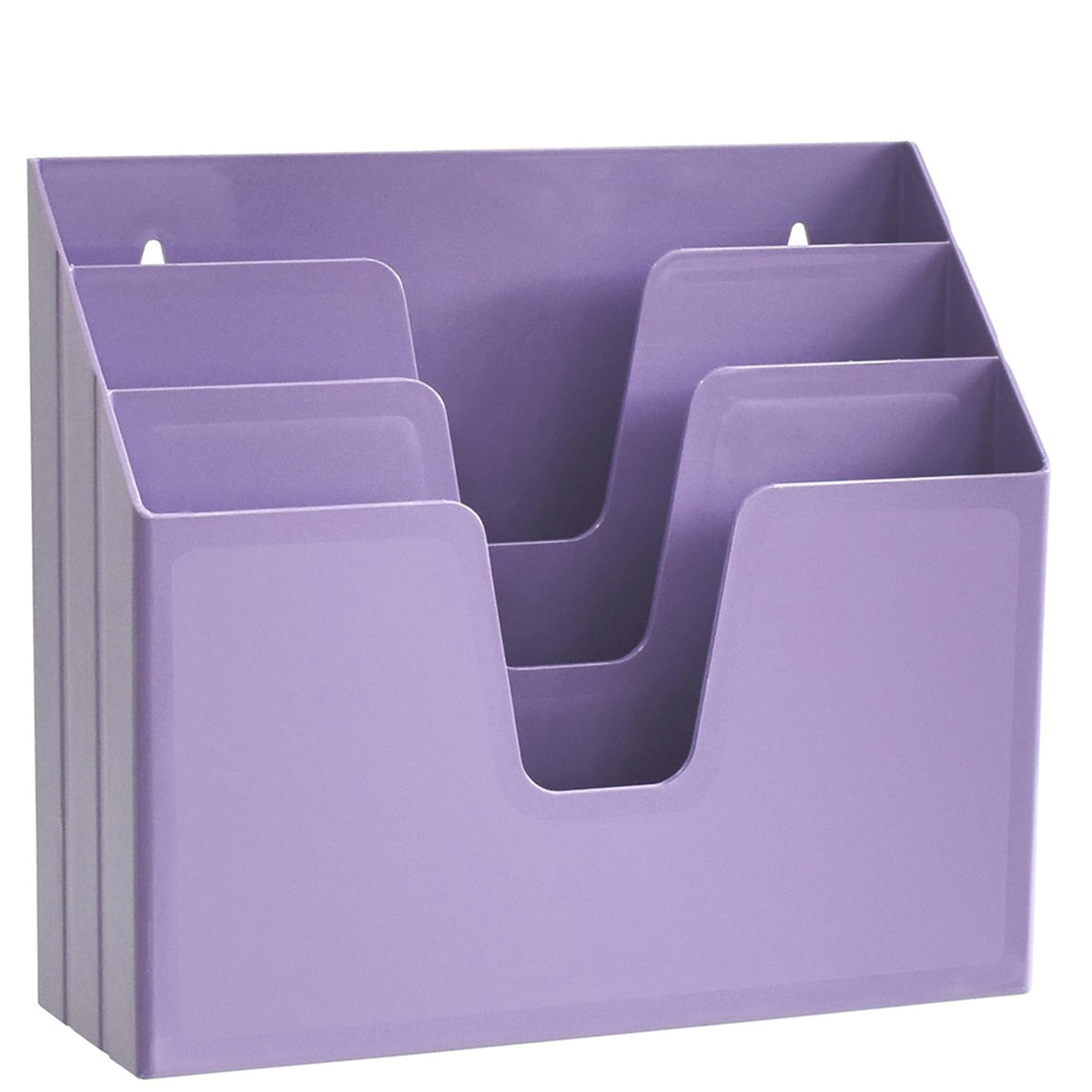 Acrimet Horizontal Triple File Folder Organizer Sorter, Letter Size, Purple