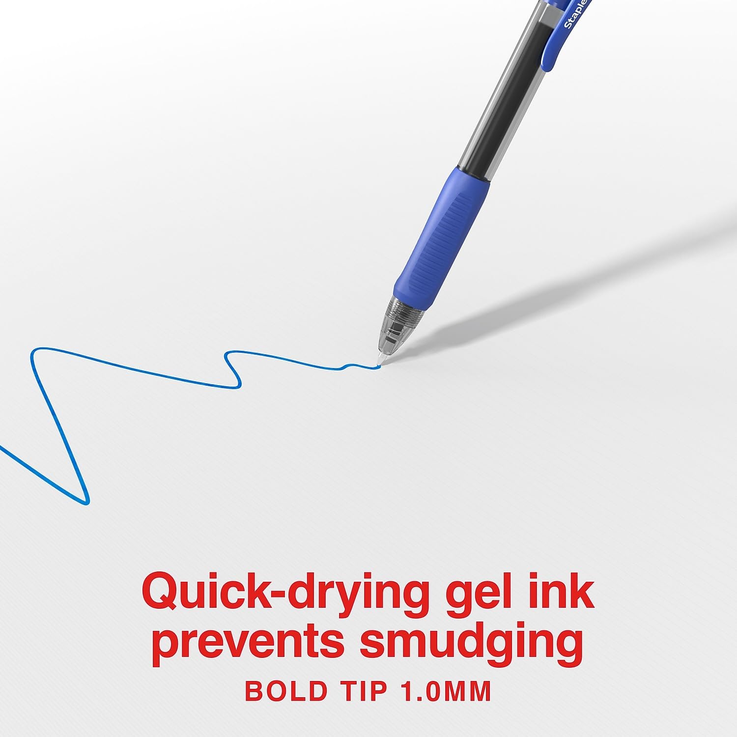 Staples ProGel Retractable Gel Pens, Bold 1.0mm, Blue Ink, 36-Pack