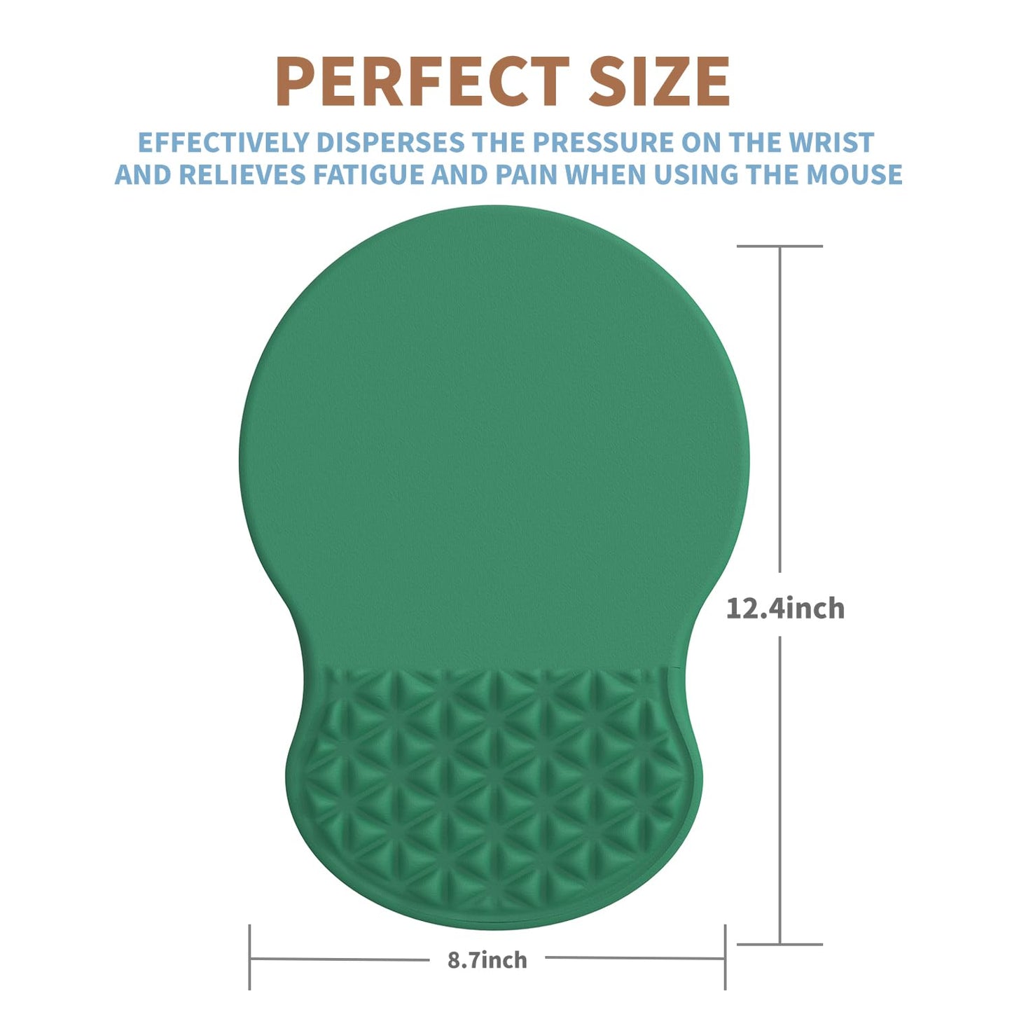 PYEDCA Ergonomic Mouse Pad Wrist Support with Massage Design, Pain Relief Mousepad with Wrist Rest