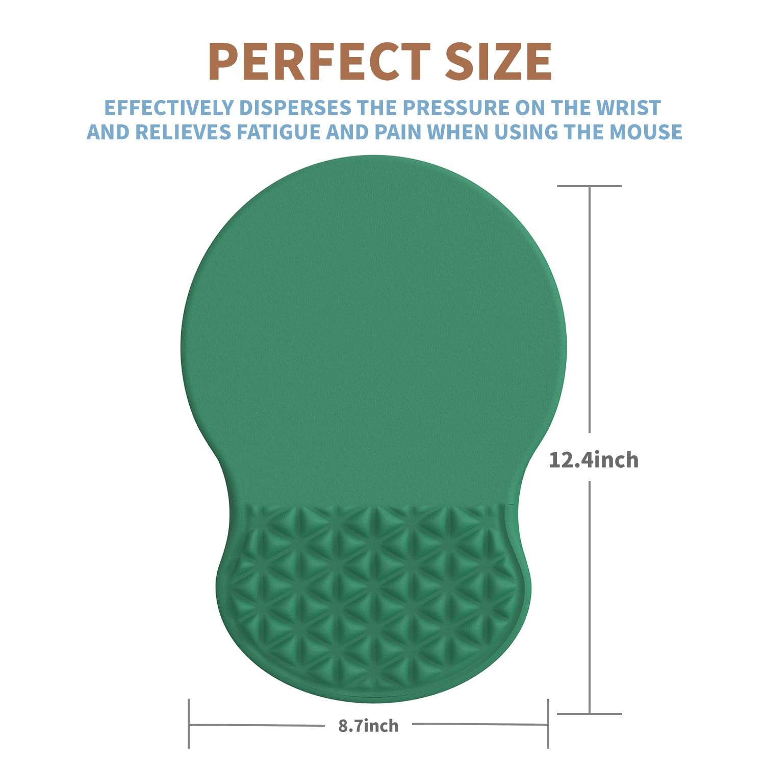 PYEDCA Ergonomic Mouse Pad Wrist Support with Massage Design, Pain Relief Mousepad with Wrist Rest