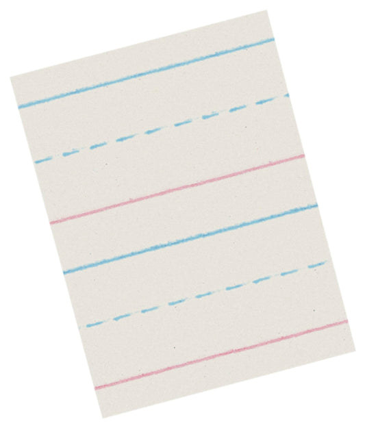 School Smart Zaner-Bloser Writing Paper, Handwriting Practice Lined Paper, Grade 1 Learning, 7/8