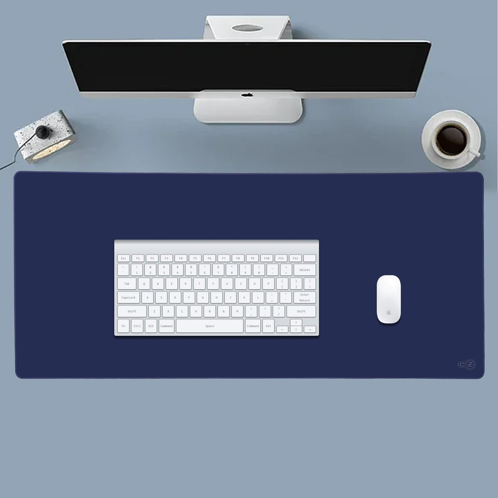 ICONIC - PRO PC GEAR 3XL Extended Gaming Mouse Pad/Mat 46"x20"(Navy Blue) - Large & Wide Desk Cloth