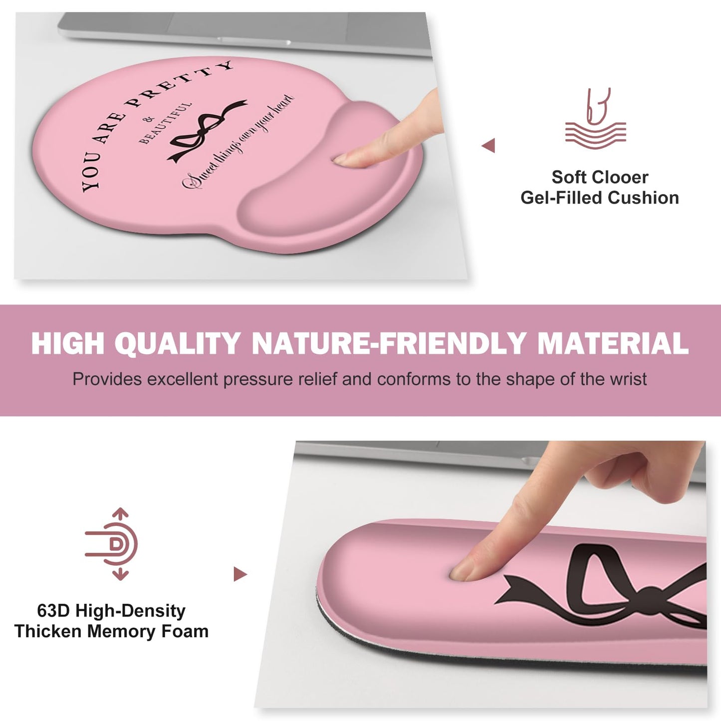 Gaming Mouse Pad, Large Desk Mat, 4in1 XXL Mousepad Cute Desk Pad Protector