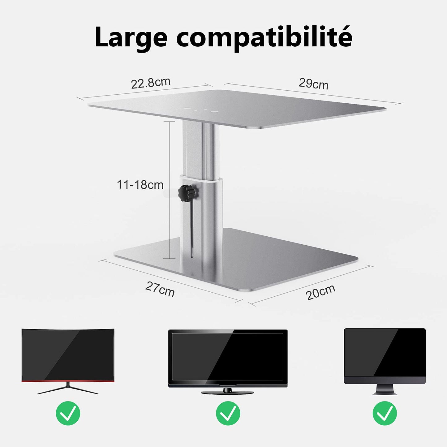 Nillkin Monitor Stand for Desk, Adjustable Height Computer Monitor Stand
