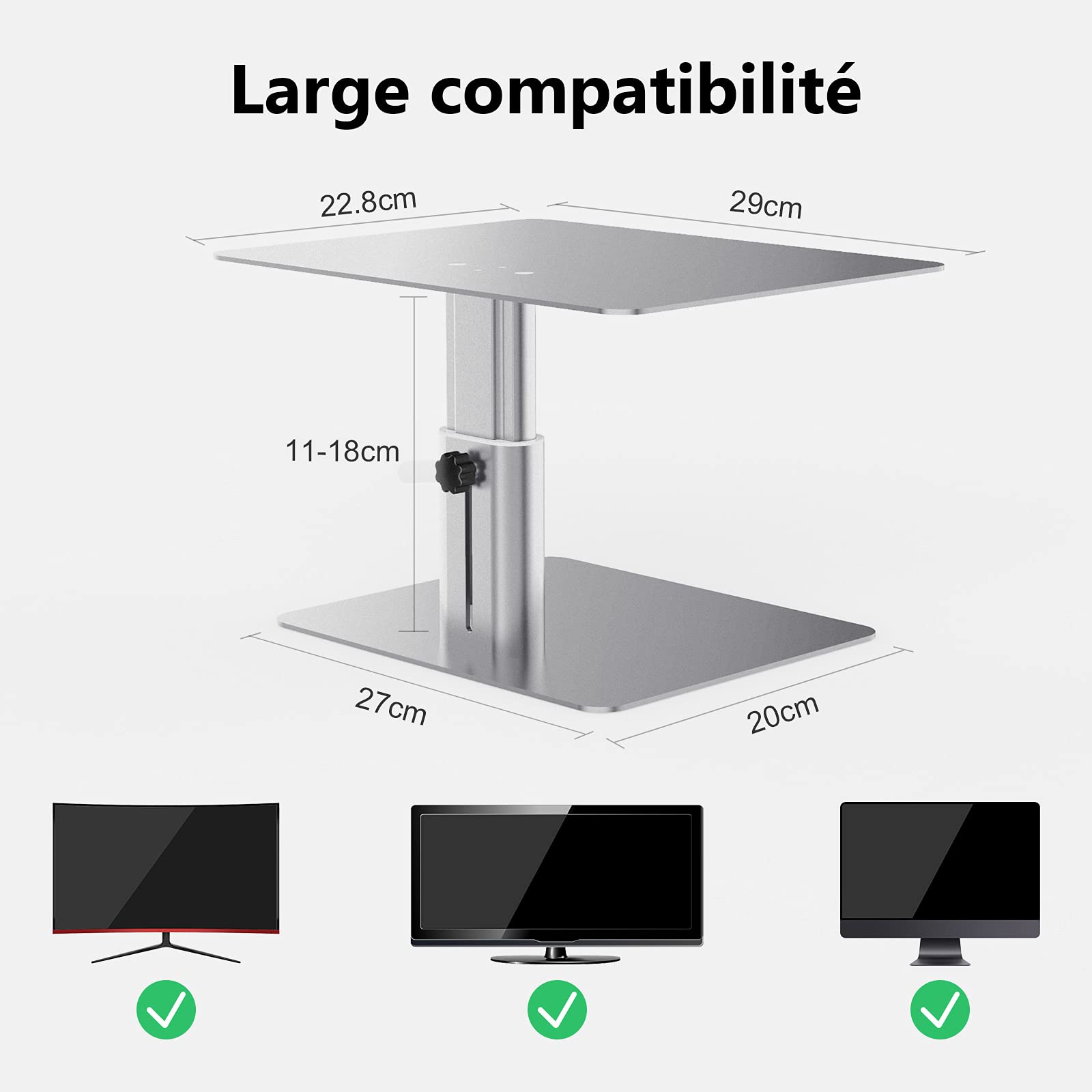 Nillkin Monitor Stand for Desk, Adjustable Height Computer Monitor Stand