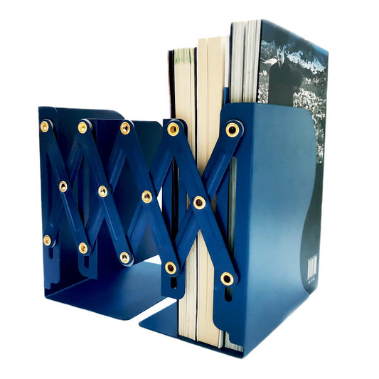 Metal Bookends for Heavy Books, Sturdy Book Stopper to Hold Books Heavy Duty, Adjustable Book Ends