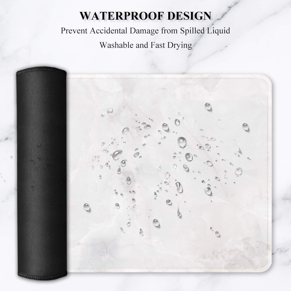 Auhoahsil Large Mouse Pad, Full Desk XXL Extended Gaming Mouse Pad 35" X 15", Waterproof Desk Mat