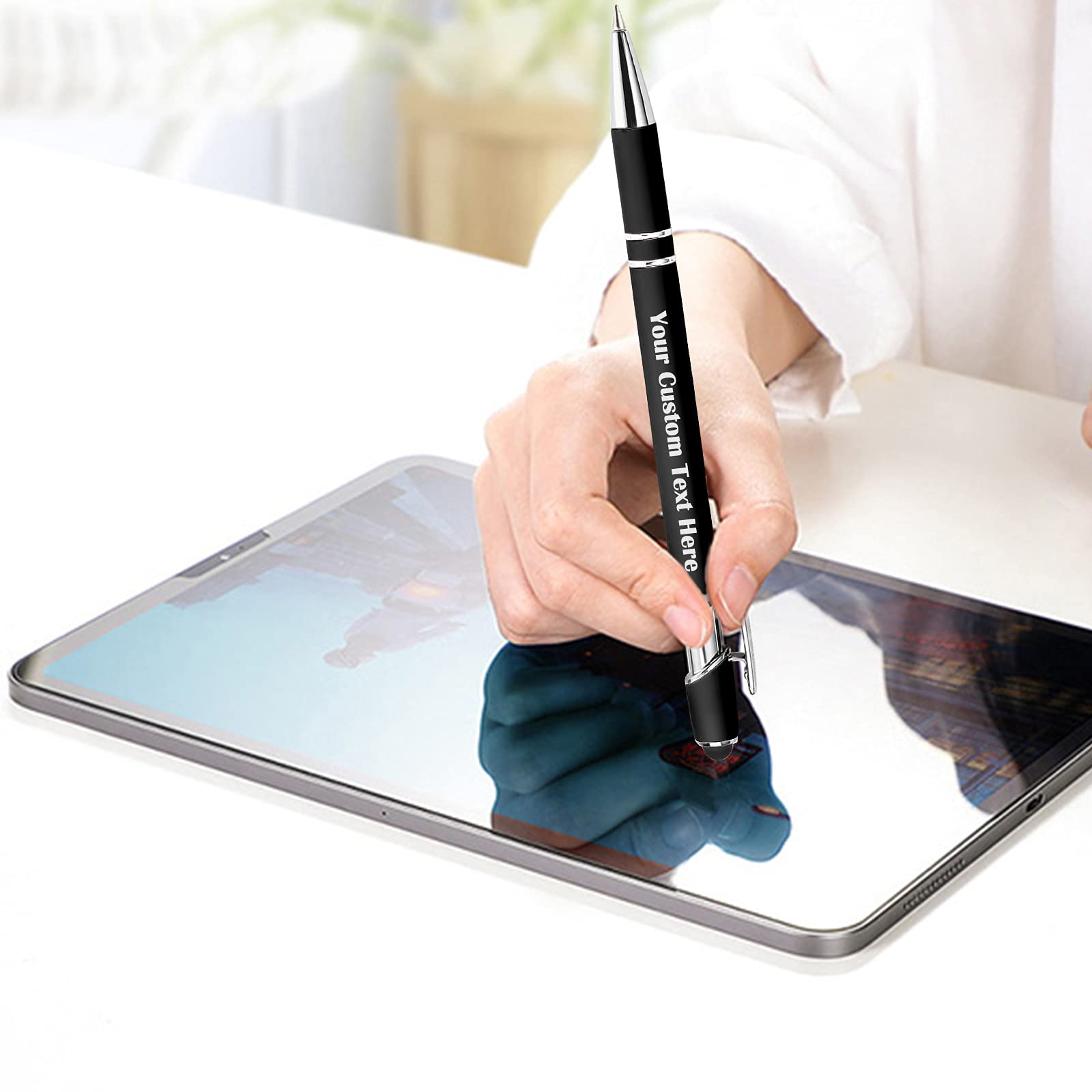 Personalized Custom Pens Bulk Free Engraving with Name Message Customized Ballpoint Pens Stylus for