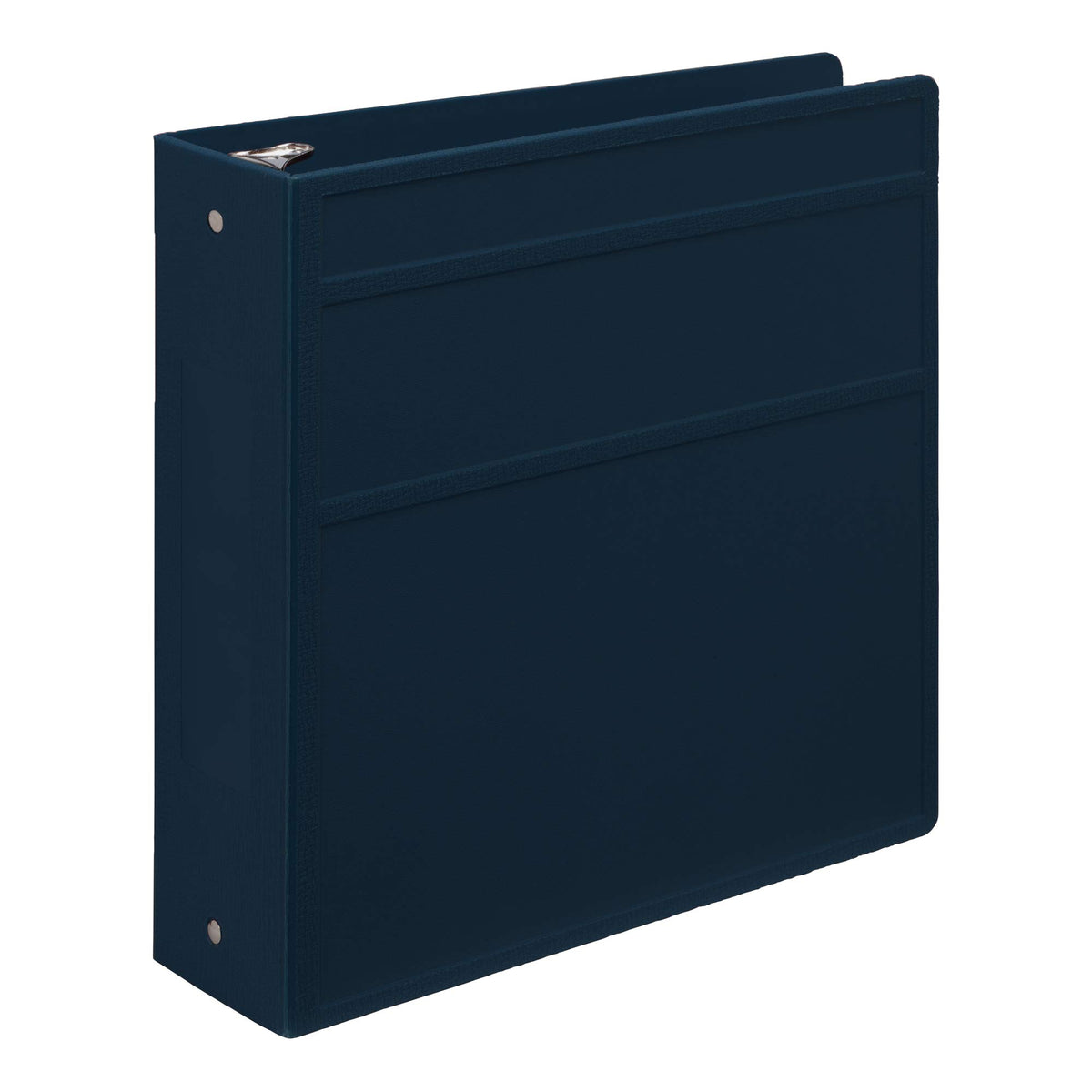 Carstens 3-Inch Heavy Duty 3-Ring Binder - Side Opening, Navy Blue, Durable Plastic, Precision