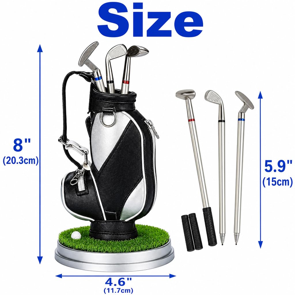 Funny Golf Pen Holder, Home Office Desk Decor Accessory for Golfers