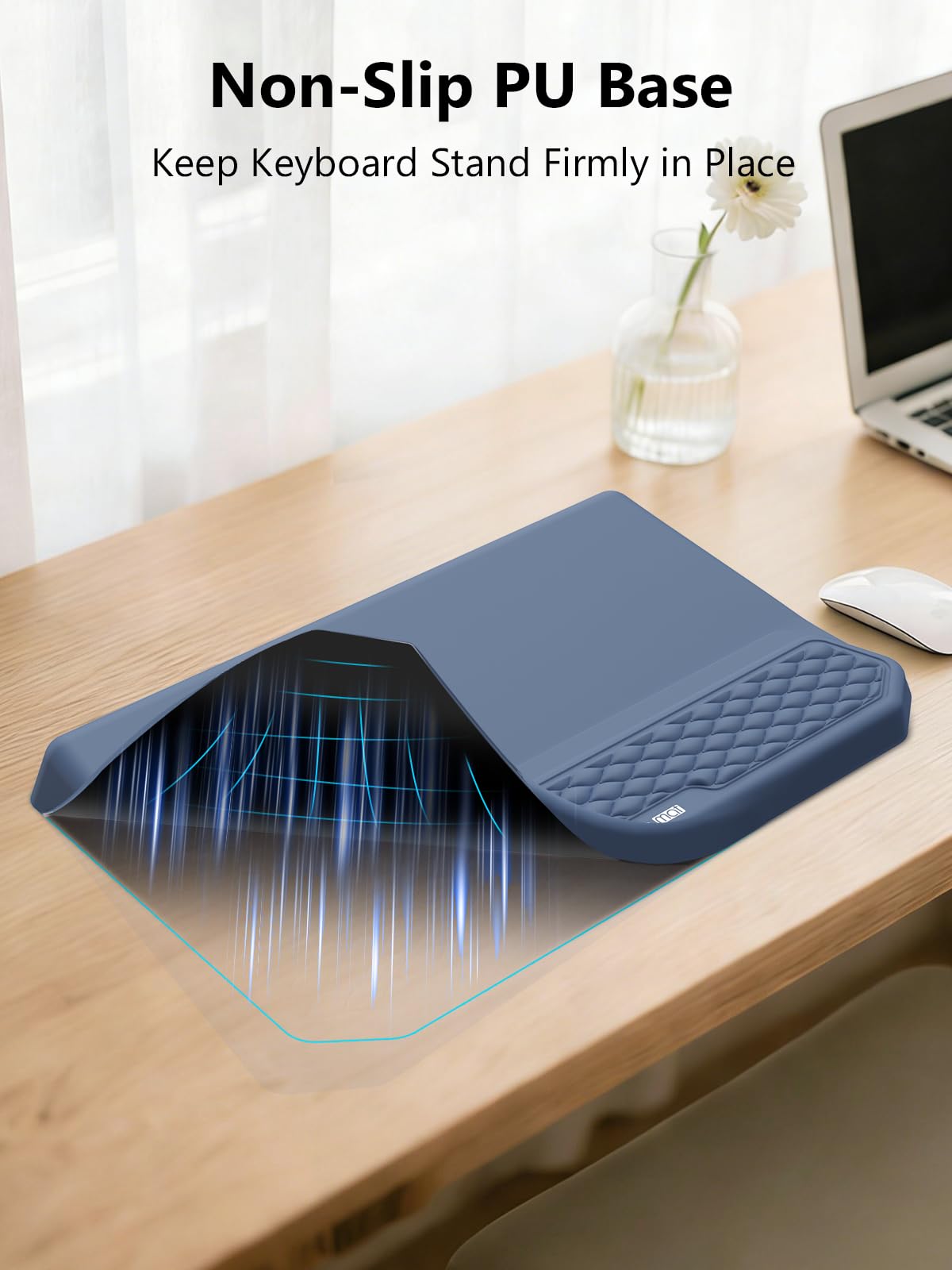 2-in-1 Ergonomic Keyboard Stand with Wrist Rest, Blue