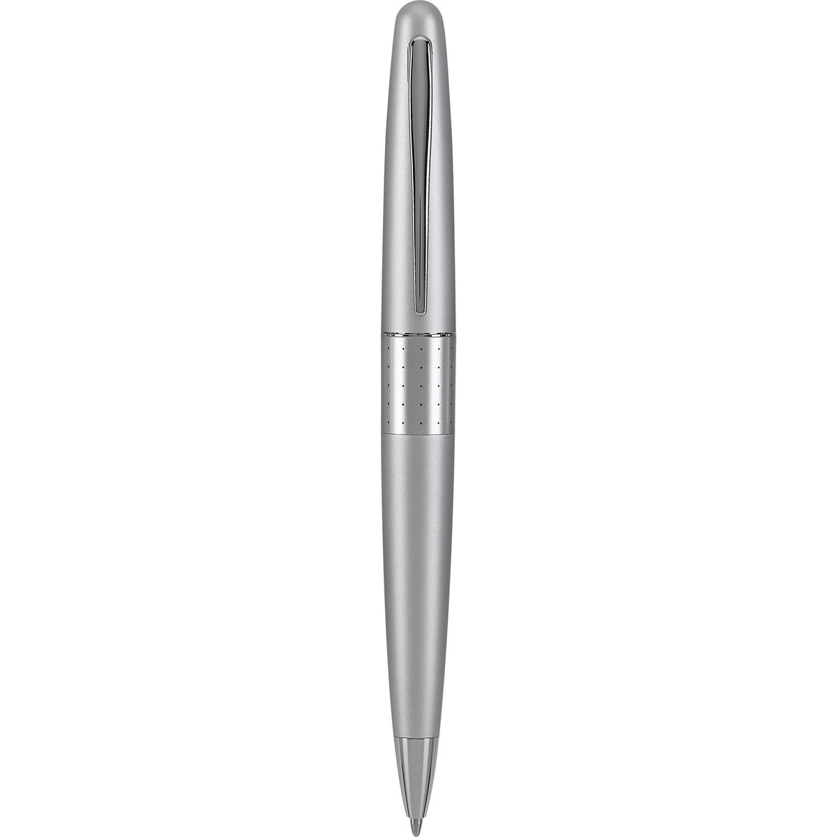 PILOT Metropolitan Collection Ball Point Pen, Silver Barrel, Dots Design, Medium Point, Black Ink