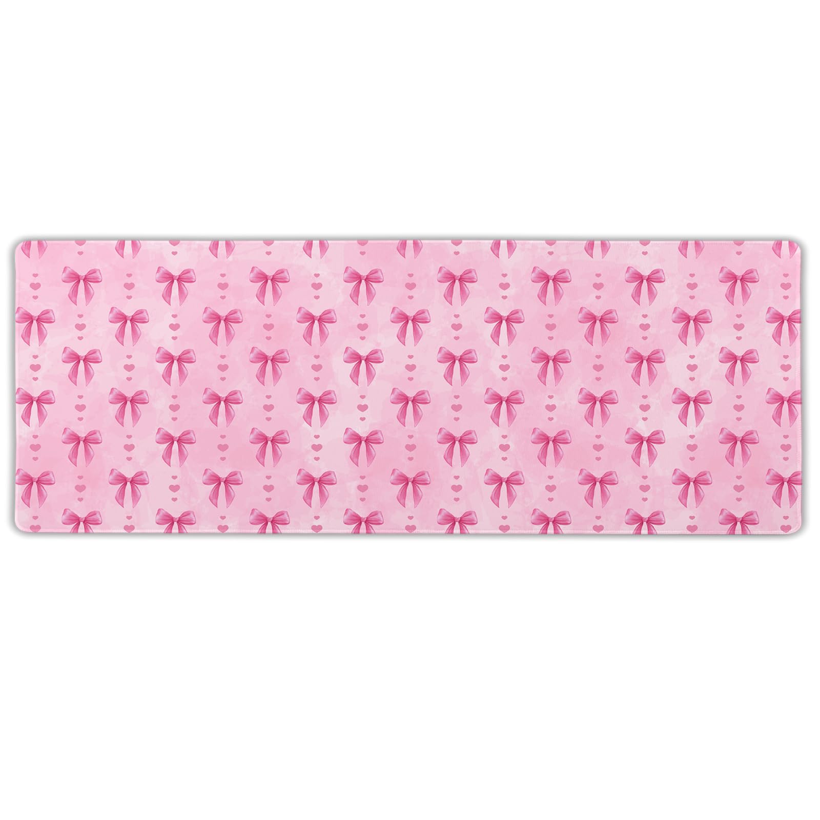 Pink Bows Mouse Pad Extended Large 35.4x15.7in Coquette Kawaii Desk Mat Preppy Trendy Computer