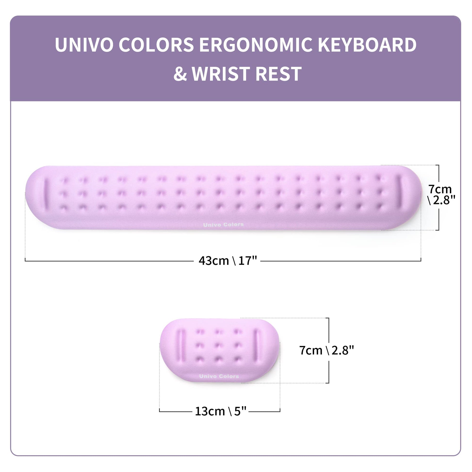 UnivoColors Upgraded Massage Bead Wrist Rest Set for Keyboard and Mouse, Wrist Ergonomic Support