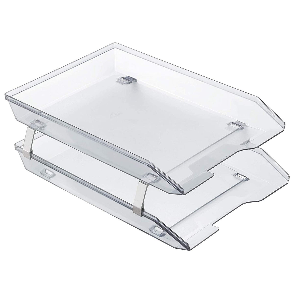 Acrimet Facility 2 Tier Letter Tray, Front Load, Letter Size/A4, Desktop File Organizer, Plastic