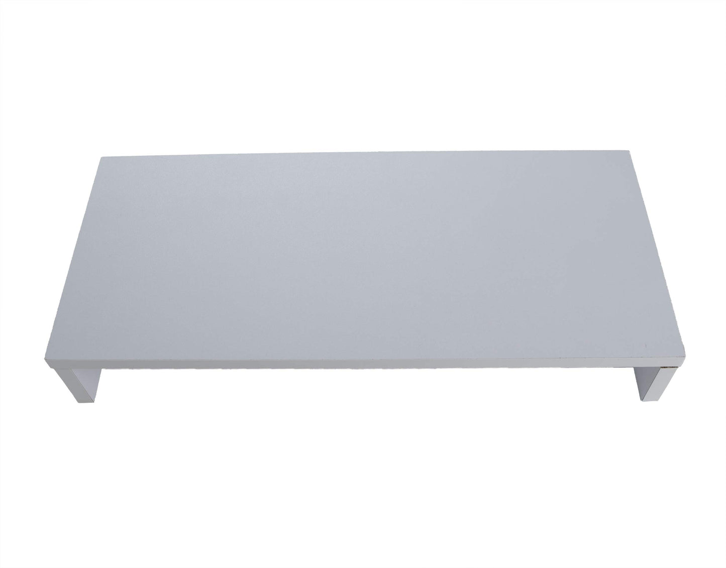 Mind Reader Woodland Collection, Monitor Stand, 33 lb. Capacity, Desktop Organizer, White