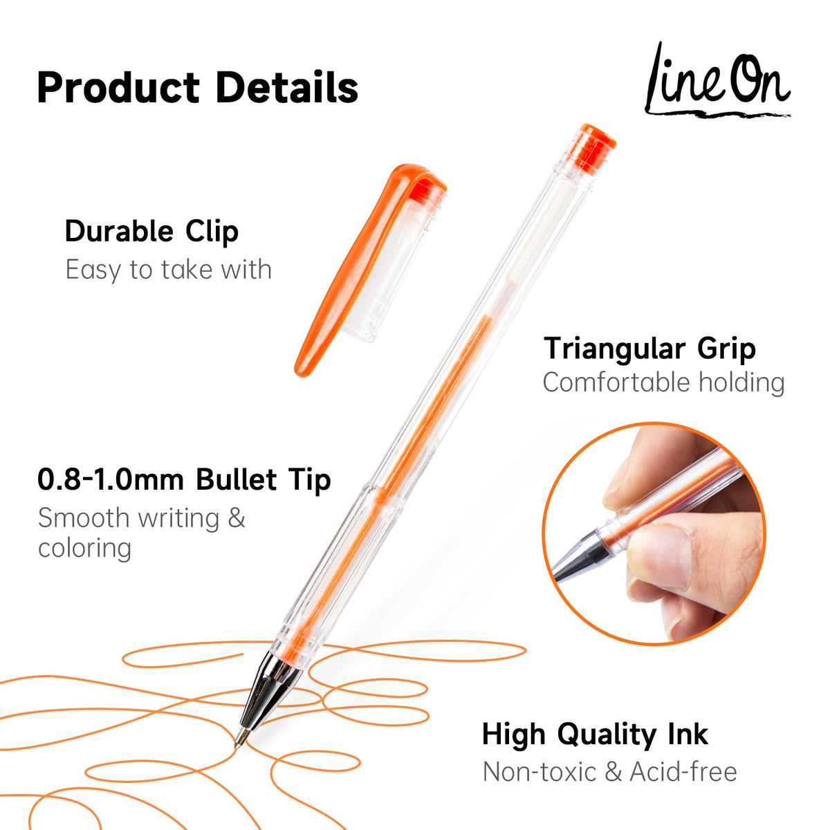 Lineon 108 Colors Gel Pens Set, Gel Pens for Adult Coloring Books Journals Drawing Doodling Art