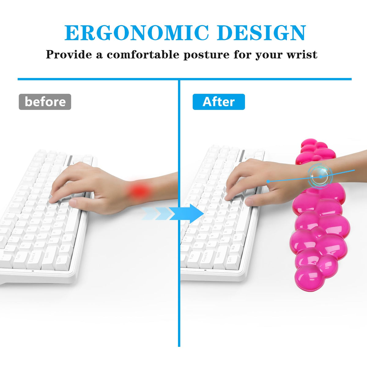 Gel Cloud Keyboard Wrist Rest, Cute Wrist Support and Arm Support Keyboard Rest for Keyboard Typing