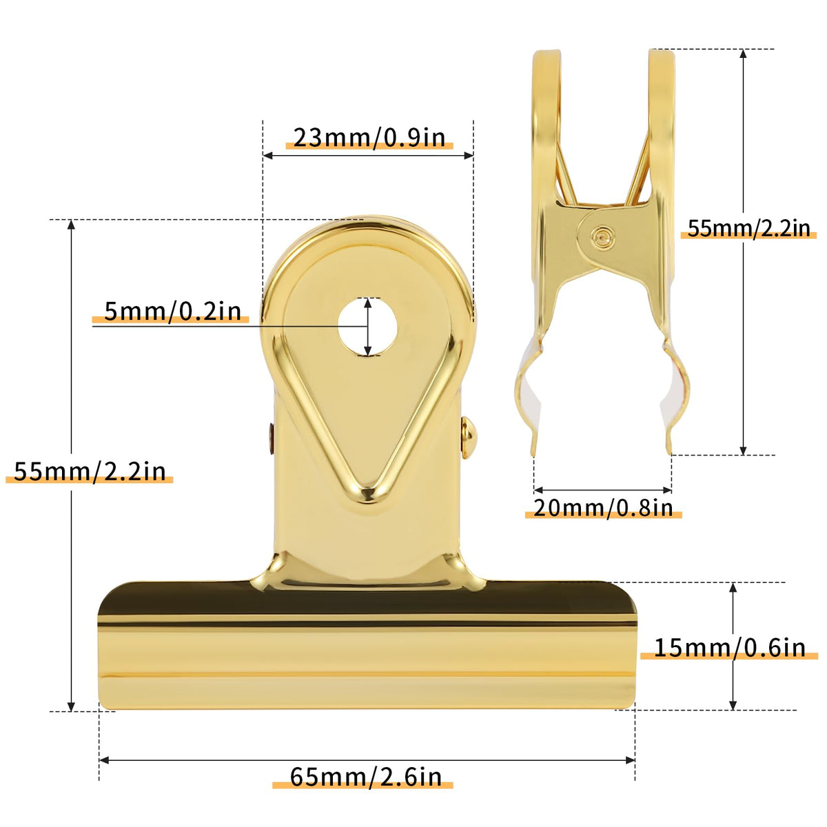 SIAMESE Bulldog Clips, 4 Pcs Binder Clips for Office & Kitchen, Multi-Purpose Binder and Food Bag